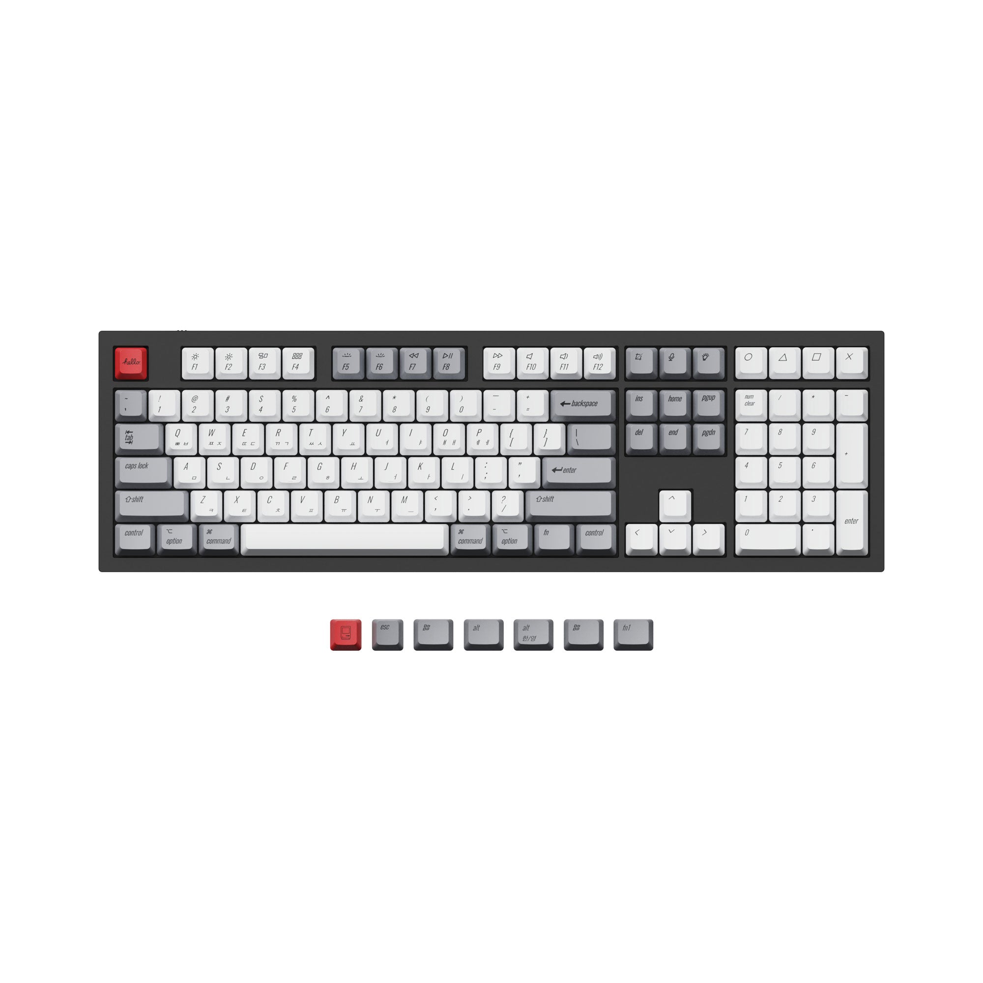 ISO & ANSI Q3 & Q4 & Q4 Pro & Q6 & Q6 Pro & V3 & V4 & V6 & K8 & K8 Pro OEM Dye-Sub PBT Keycap Set - Retro - Image 11