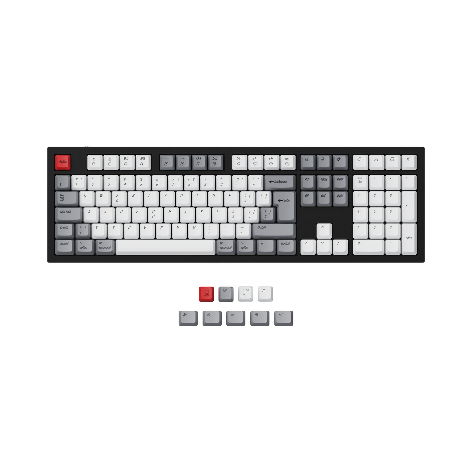 ISO & ANSI Q3 & Q4 & Q4 Pro & Q6 & Q6 Pro & V3 & V4 & V6 & K8 & K8 Pro OEM Dye-Sub PBT Keycap Set - Retro - Image 5