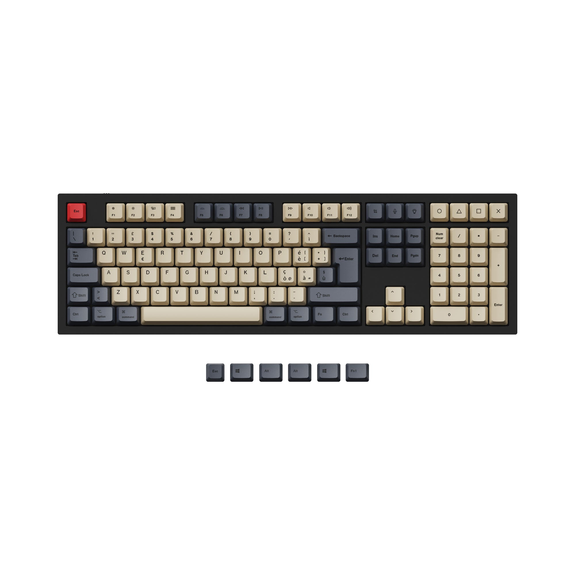 ISO & ANSI Q3 & Q4 & Q4 Pro & Q6 & Q6 Pro & V3 & V4 & V6 & K8 & K8 Pro OEM Dye-Sub PBT Keycap Set - Carbon - Image 8
