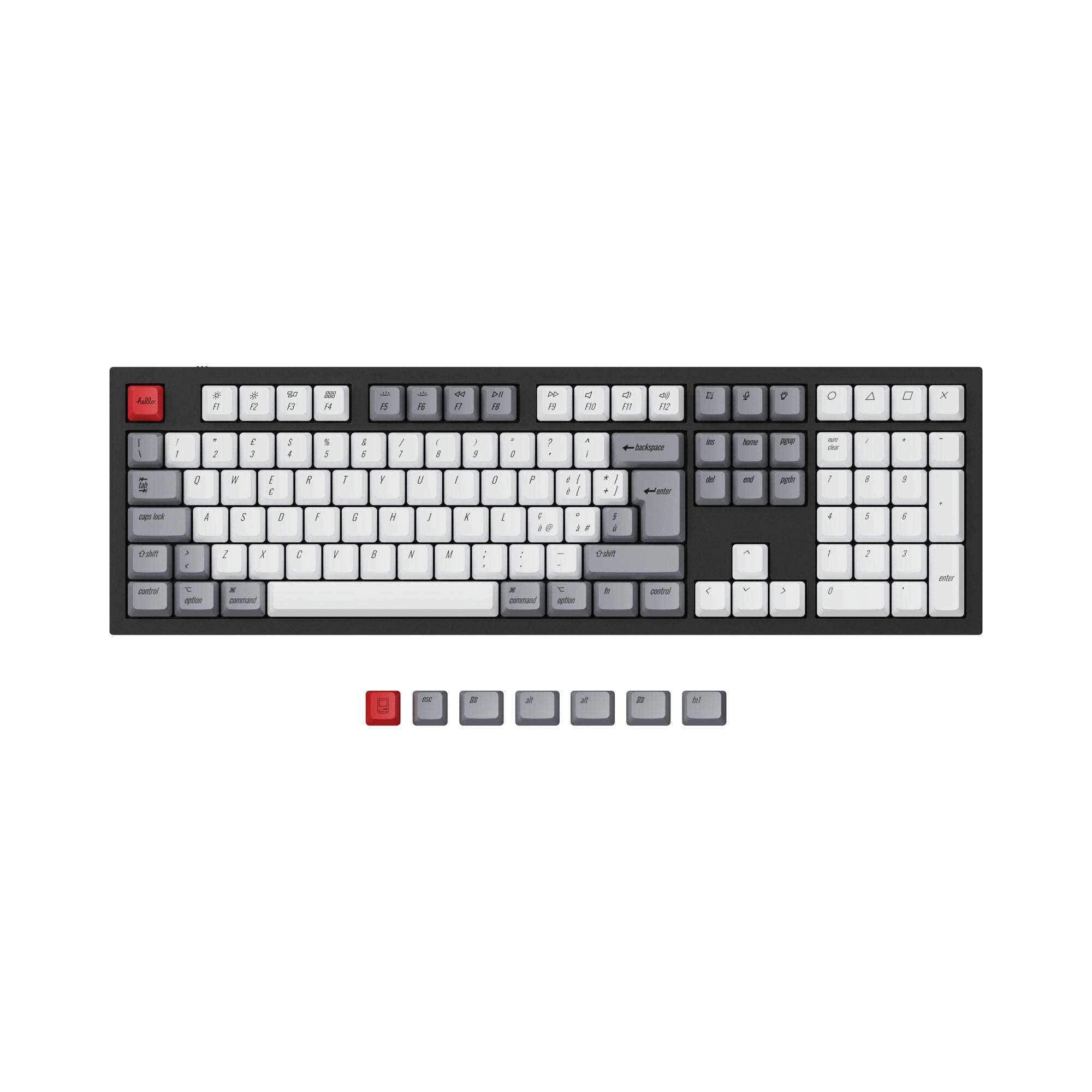 ISO & ANSI Q3 & Q4 & Q4 Pro & Q6 & Q6 Pro & V3 & V4 & V6 & K8 & K8 Pro OEM Dye-Sub PBT Keycap Set - Retro - Image 8