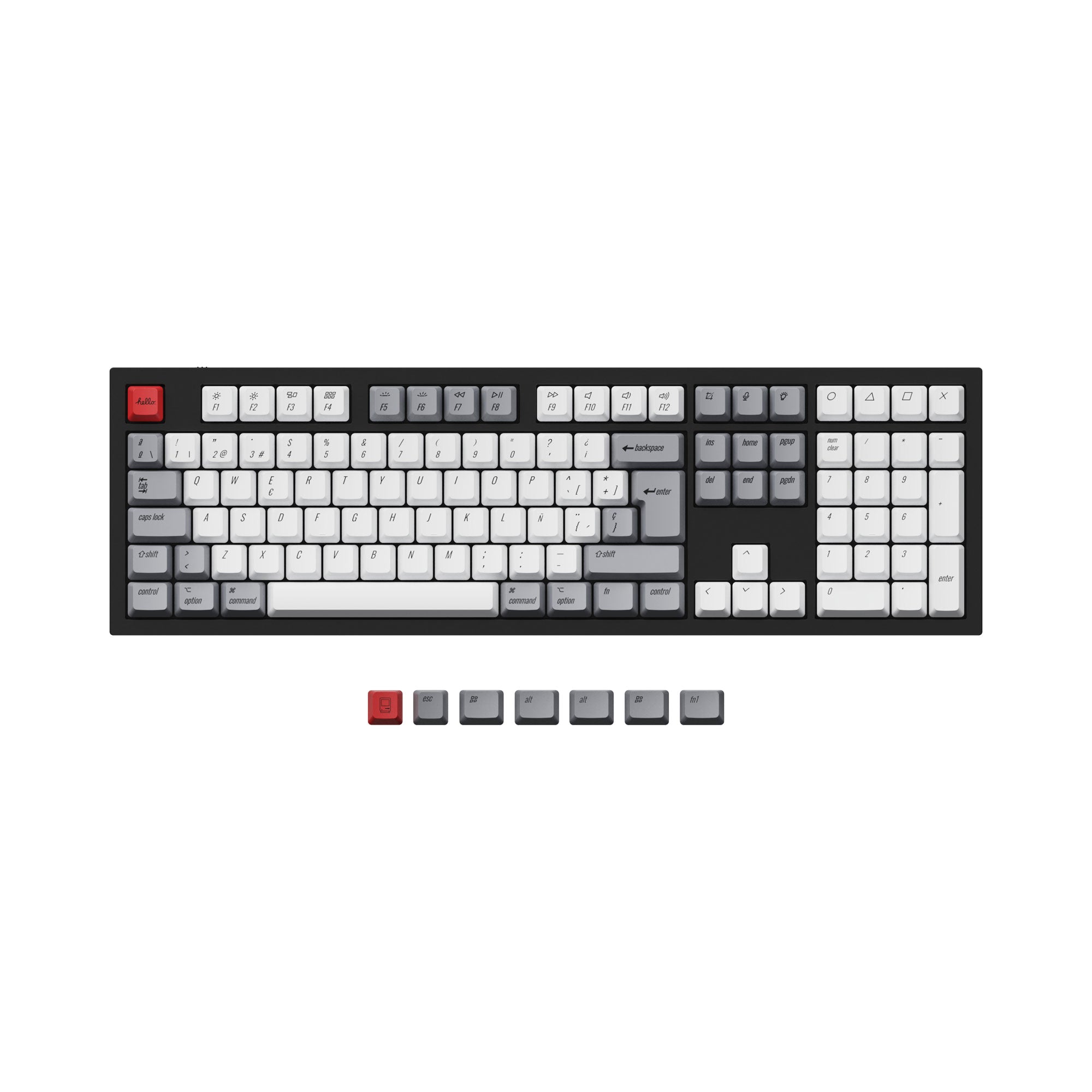 ISO & ANSI Q3 & Q4 & Q4 Pro & Q6 & Q6 Pro & V3 & V4 & V6 & K8 & K8 Pro OEM Dye-Sub PBT Keycap Set - Retro - Image 6