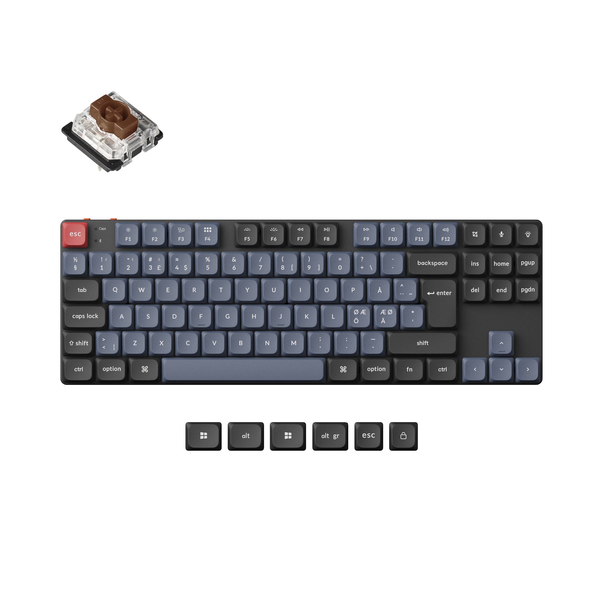 Keychron K1 Pro QMK/VIA Wireless Custom Mechanical Keyboard ISO Layout Collection - Image 18