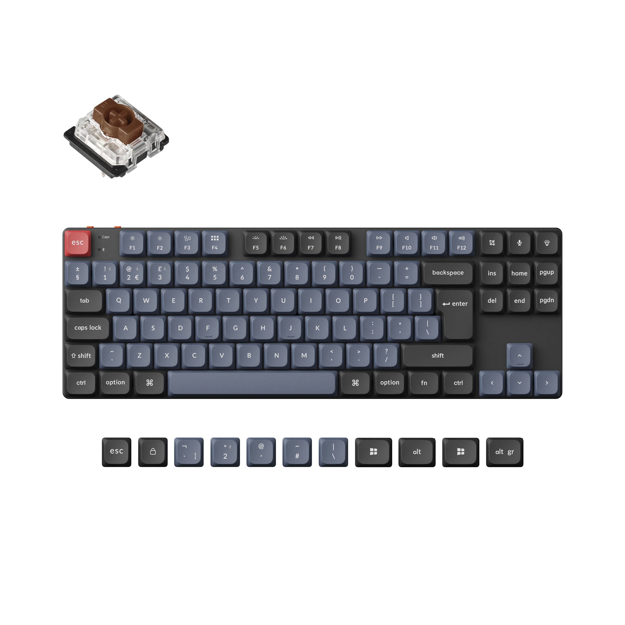 Keychron K1 Pro QMK/VIA Wireless Custom Mechanical Keyboard ISO Layout Collection - Image 14