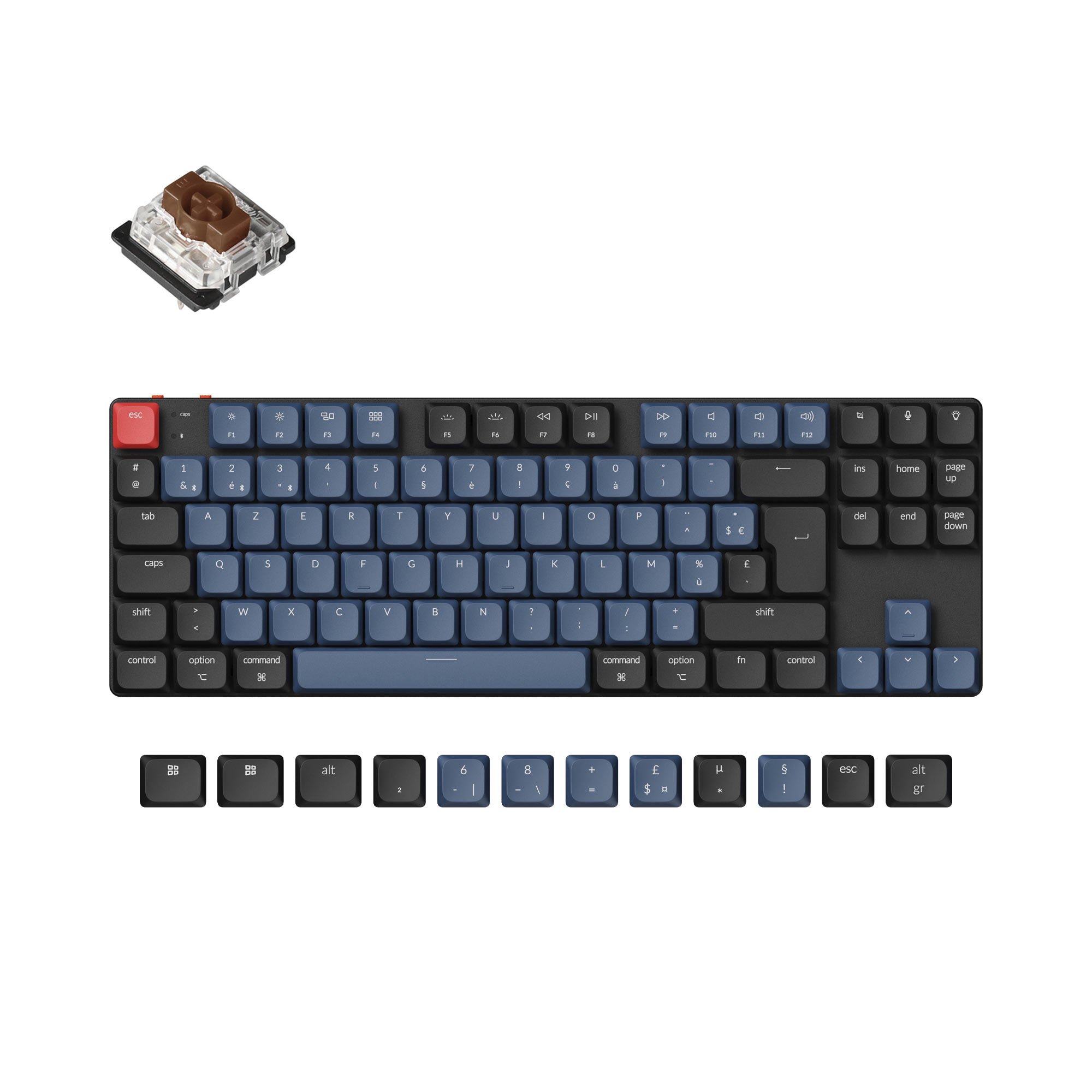 Keychron K1 Pro QMK/VIA Wireless Custom Mechanical Keyboard ISO Layout Collection - Image 10
