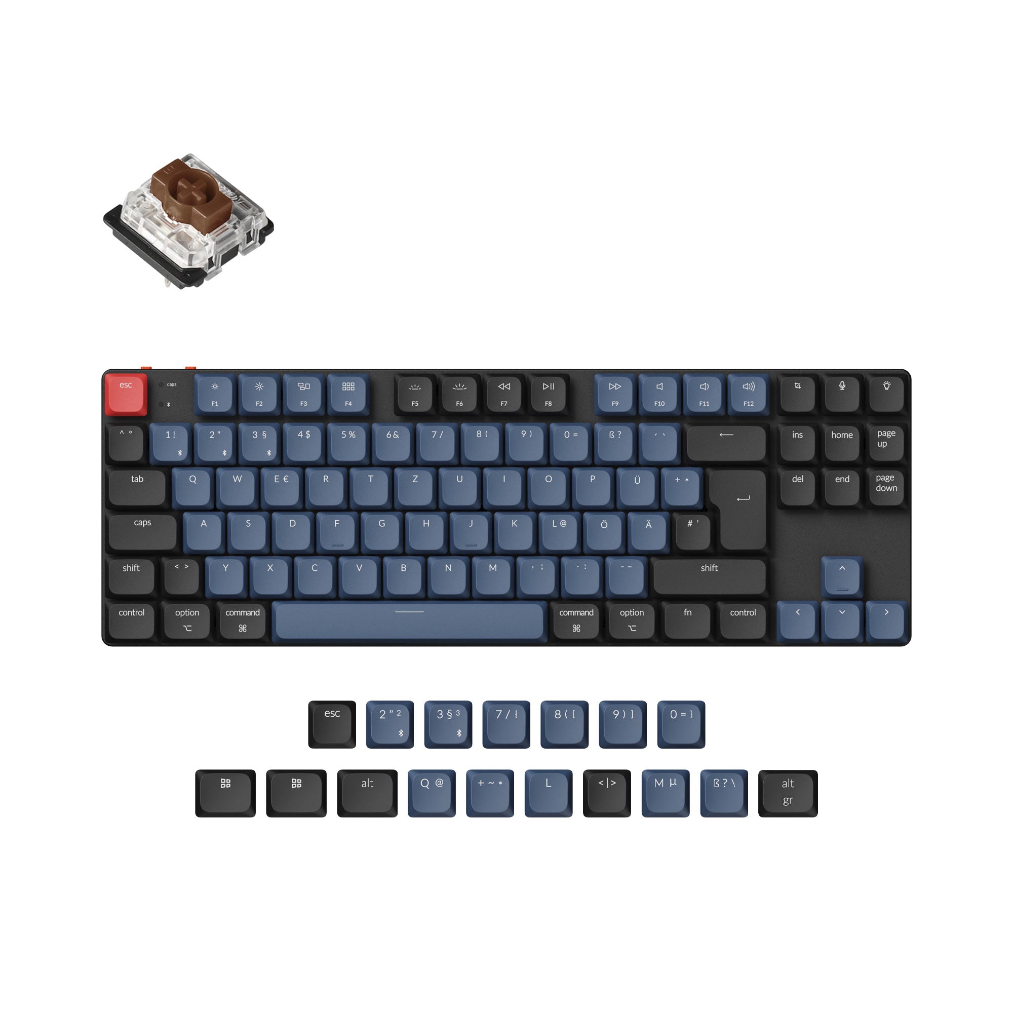 Keychron K1 Pro QMK/VIA Wireless Custom Mechanical Keyboard ISO Layout Collection - Image 4