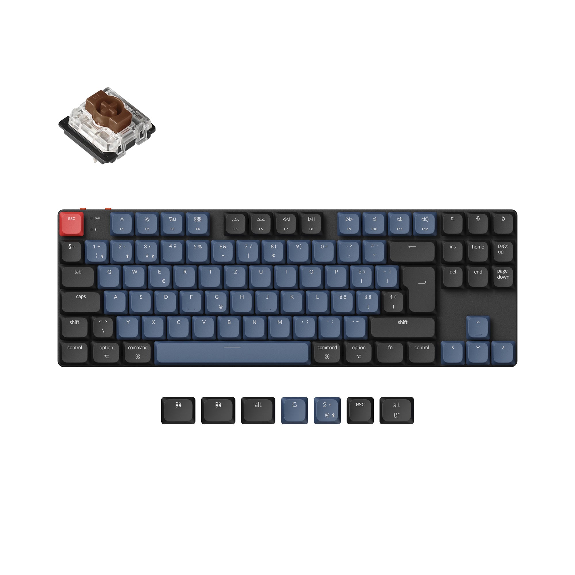 Keychron K1 Pro QMK/VIA Wireless Custom Mechanical Keyboard ISO Layout Collection - Image 6