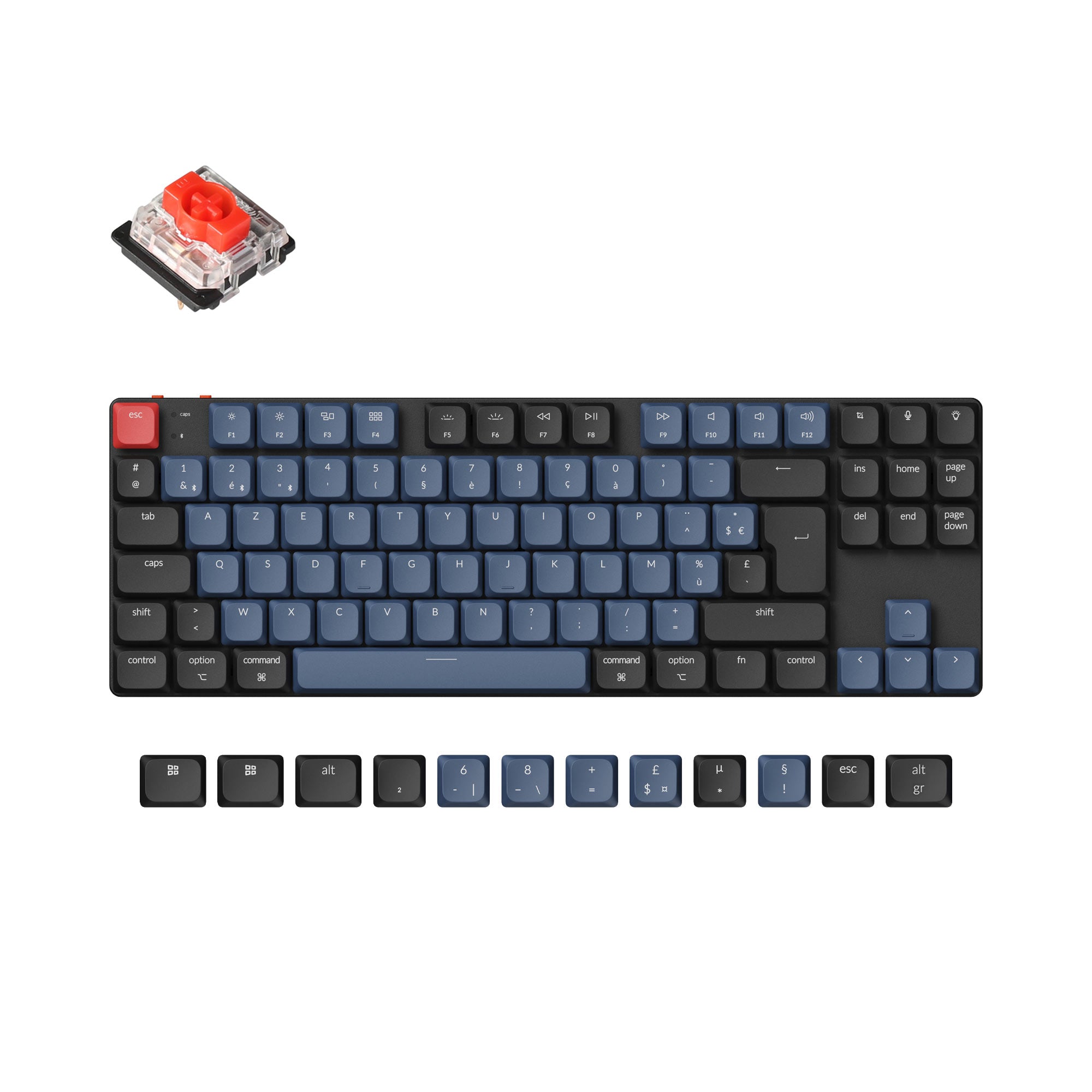 Keychron K1 Pro QMK/VIA Wireless Custom Mechanical Keyboard ISO Layout Collection - Image 9