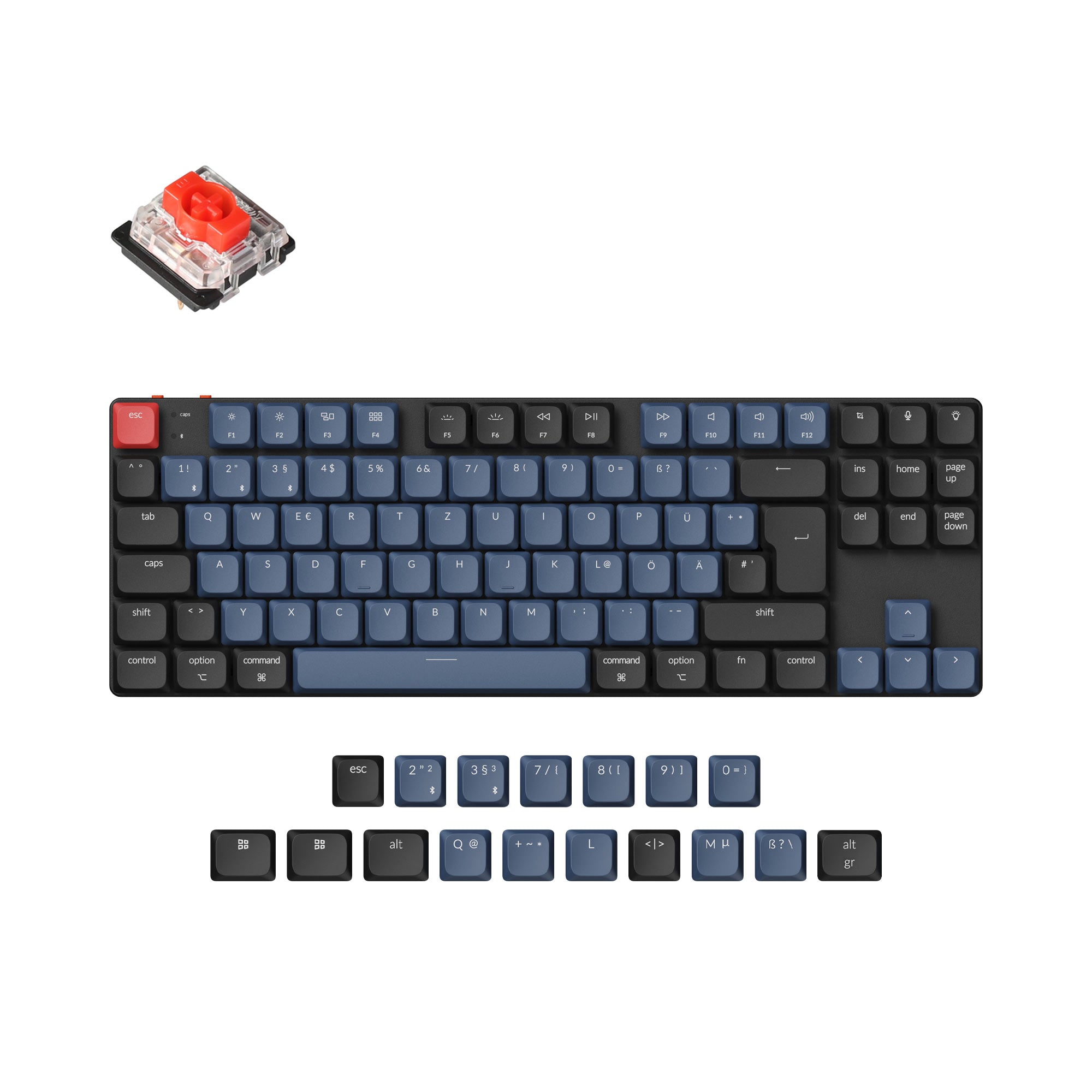 Keychron K1 Pro QMK/VIA Wireless Custom Mechanical Keyboard ISO Layout Collection - Image 3