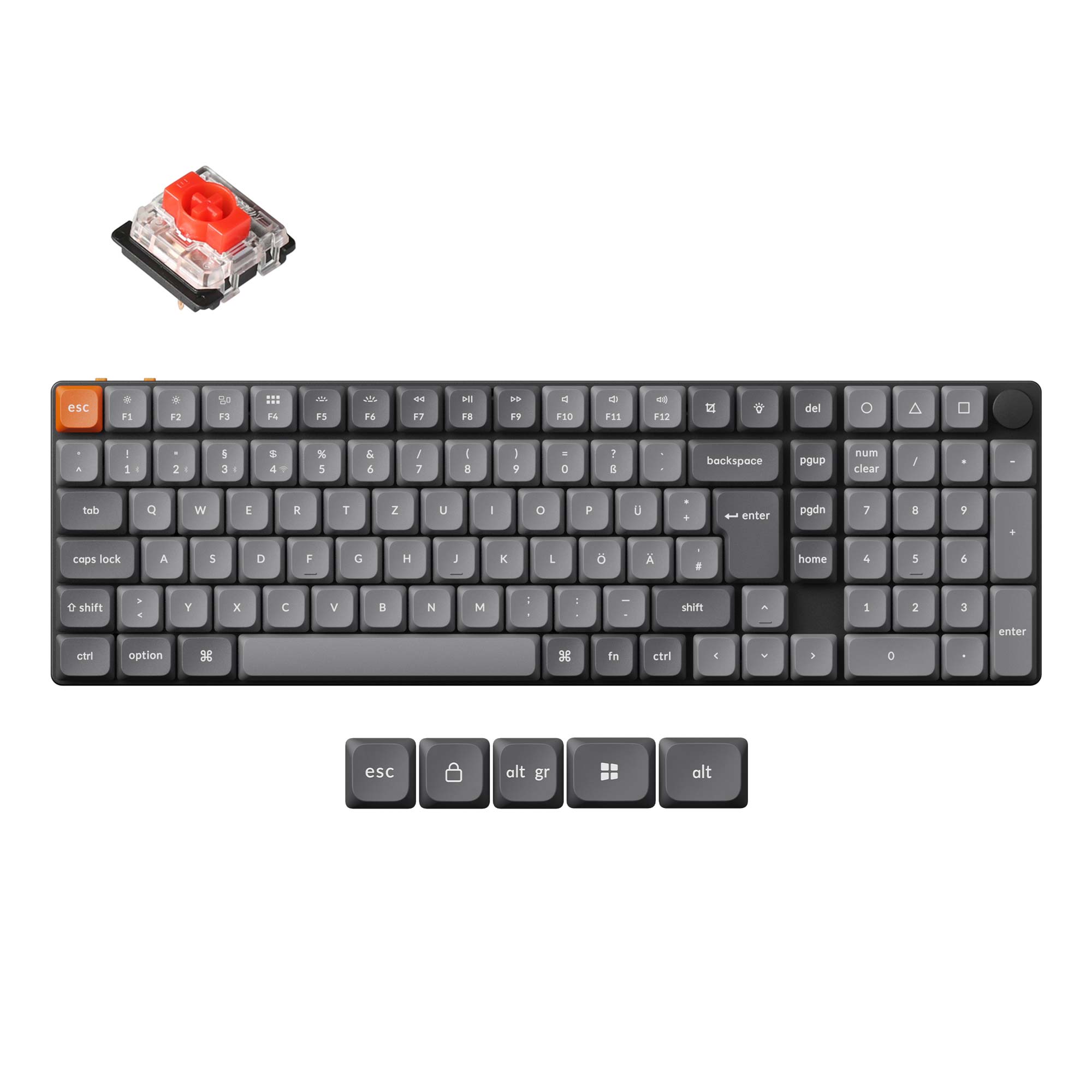 Keychron K17 Max QMK Wireless Custom Mechanical Keyboard ISO Layout Collection - Image 3