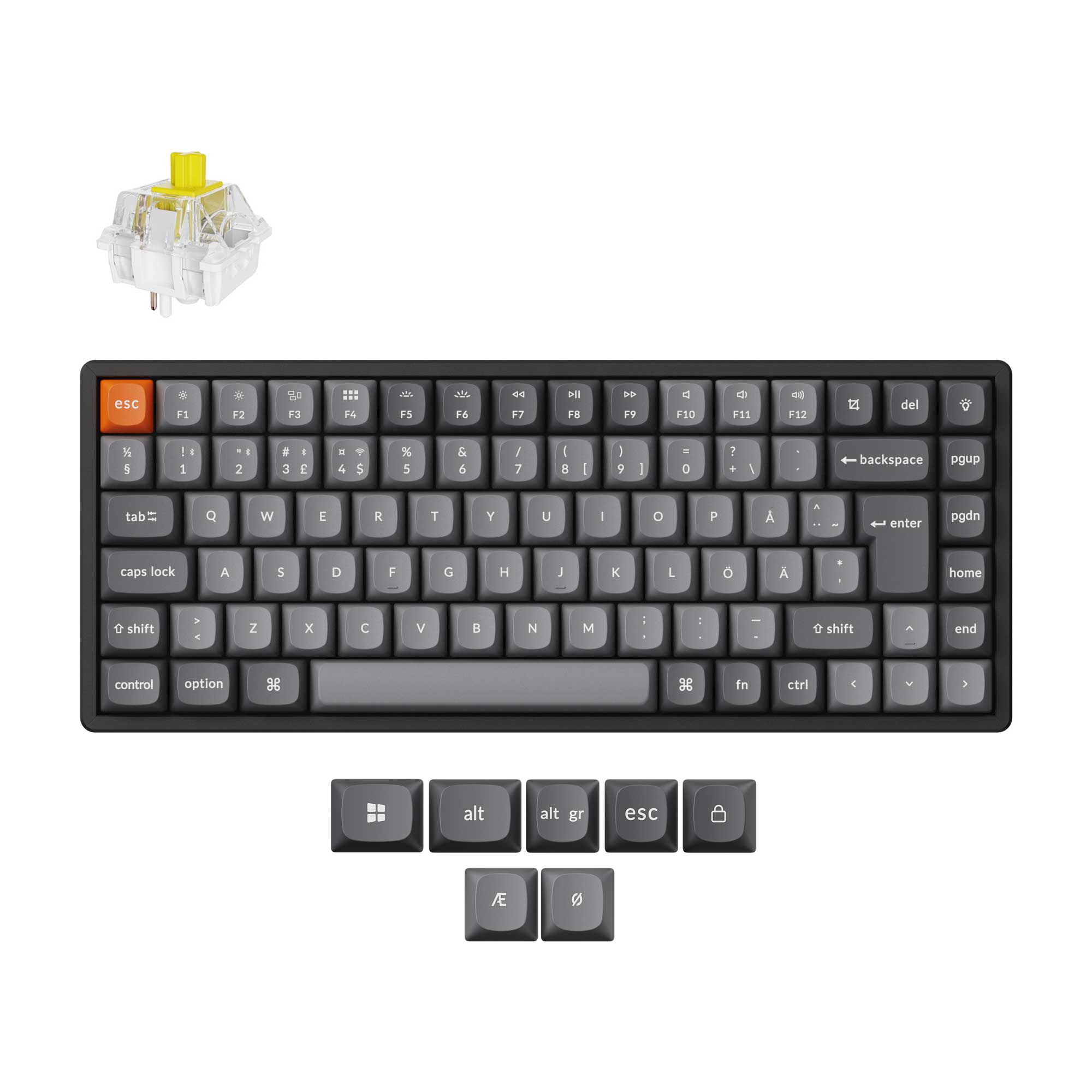 Keychron K2 Max QMK Wireless Mechanical Keyboard ISO Layout Collection - Image 12
