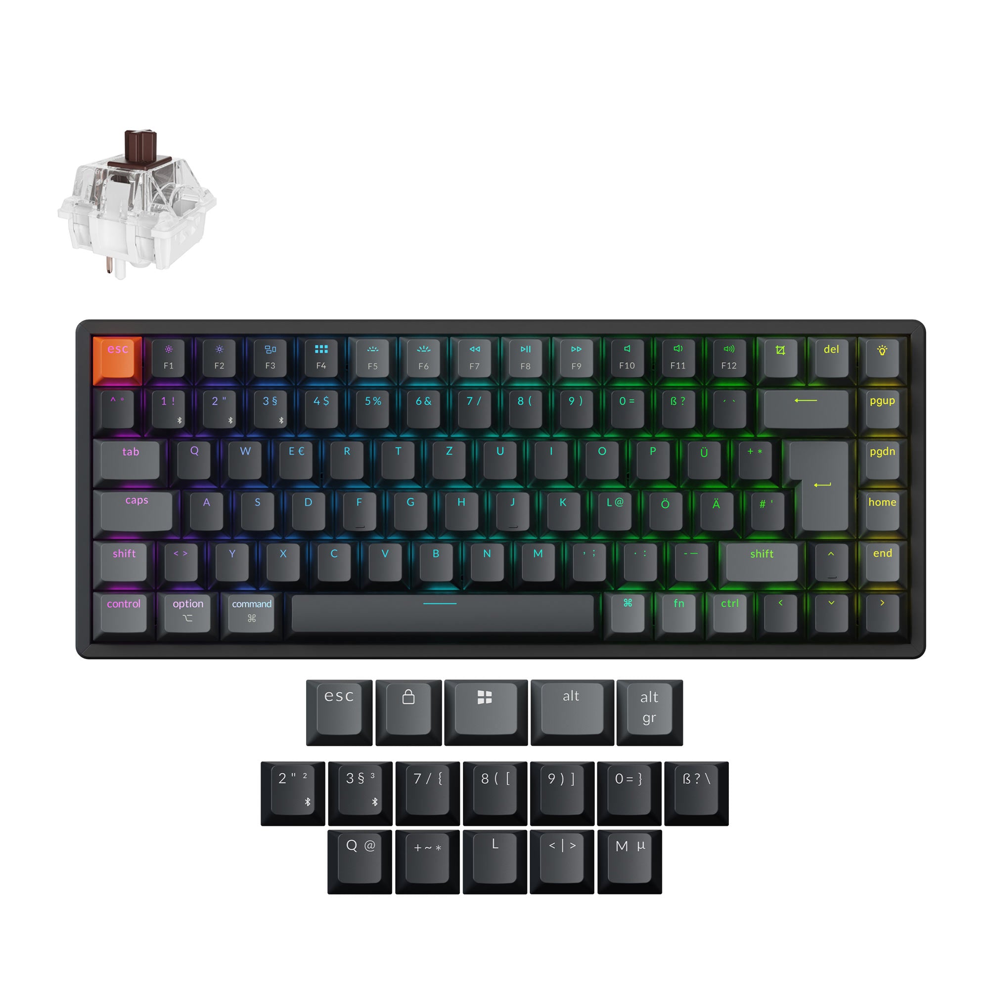 Keychron K2 QMK Wireless Mechanical Keyboard (ISO Layout) - Version 3 - Image 5