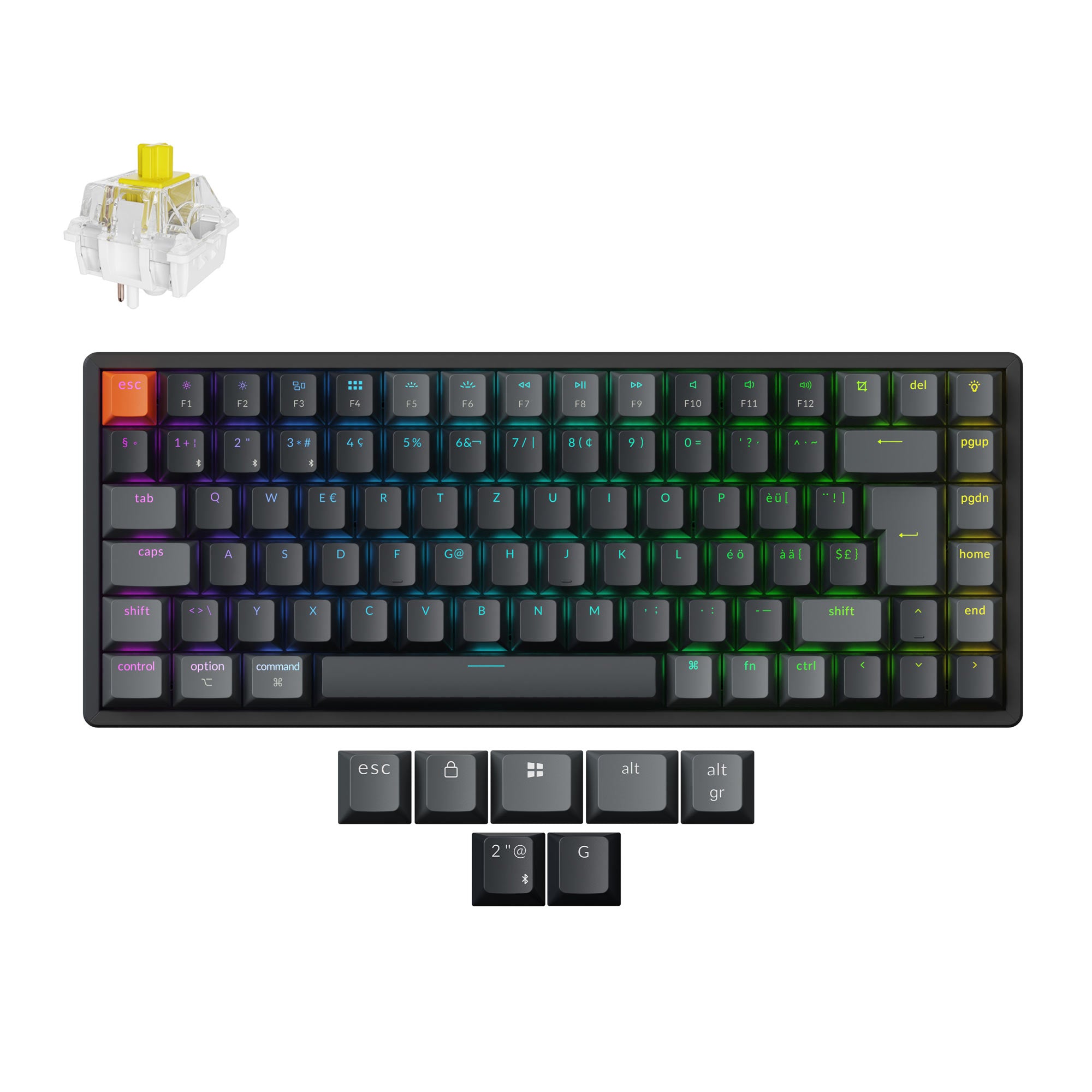 Keychron K2 QMK Wireless Mechanical Keyboard (ISO Layout) - Version 3 - Image 9