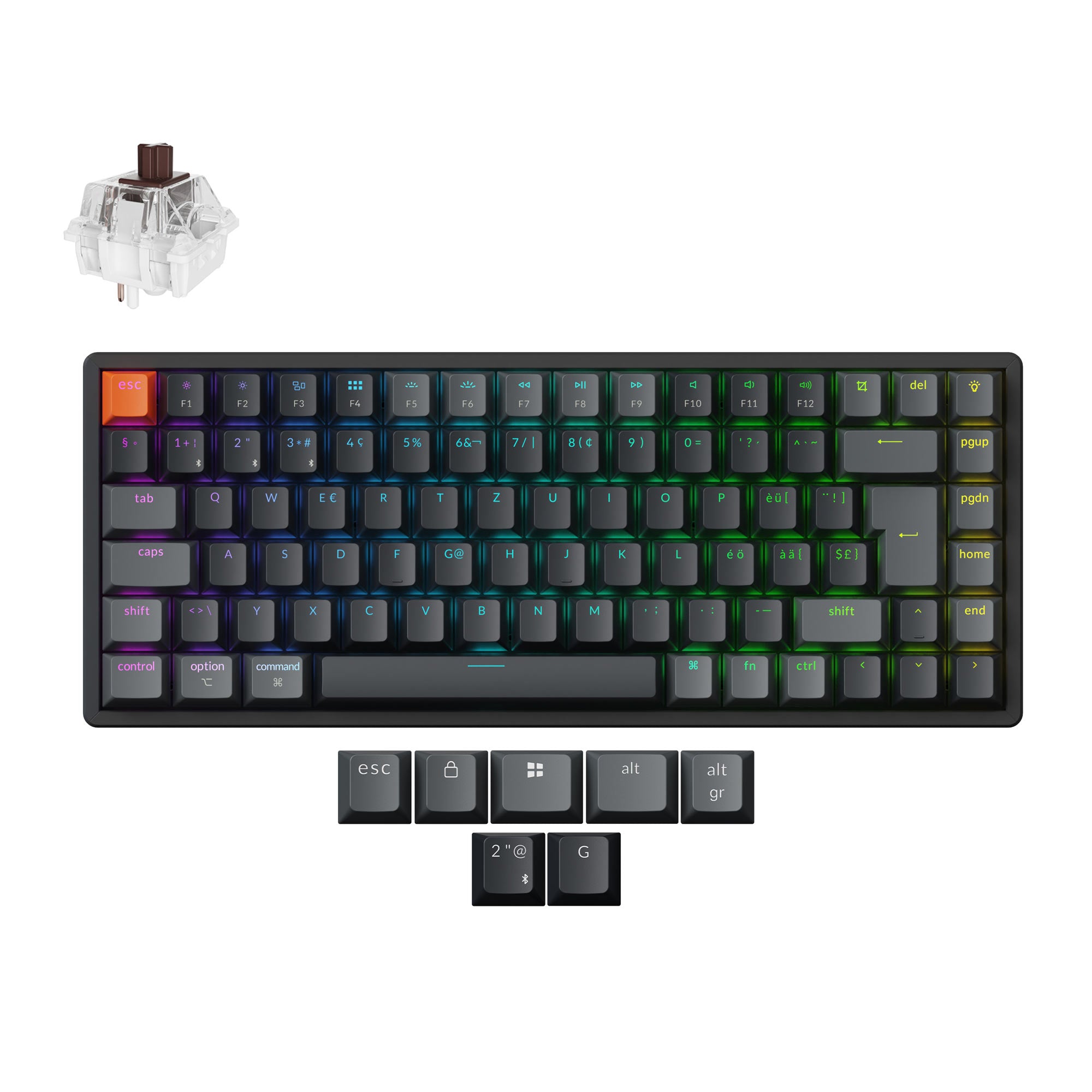 Keychron K2 QMK Wireless Mechanical Keyboard (ISO Layout) - Version 3 - Image 8
