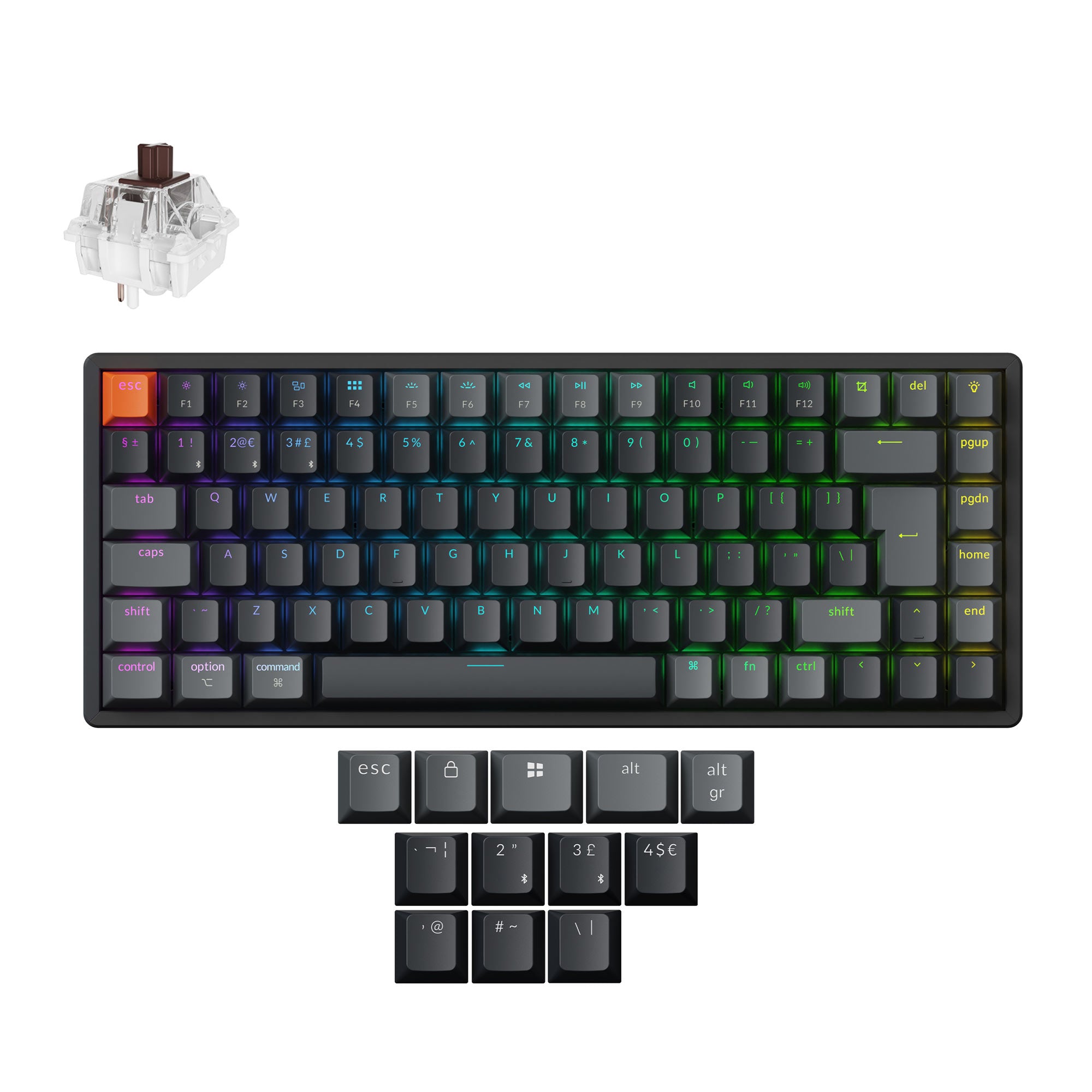 Keychron K2 QMK Wireless Mechanical Keyboard (ISO Layout) - Version 3 - Image 2