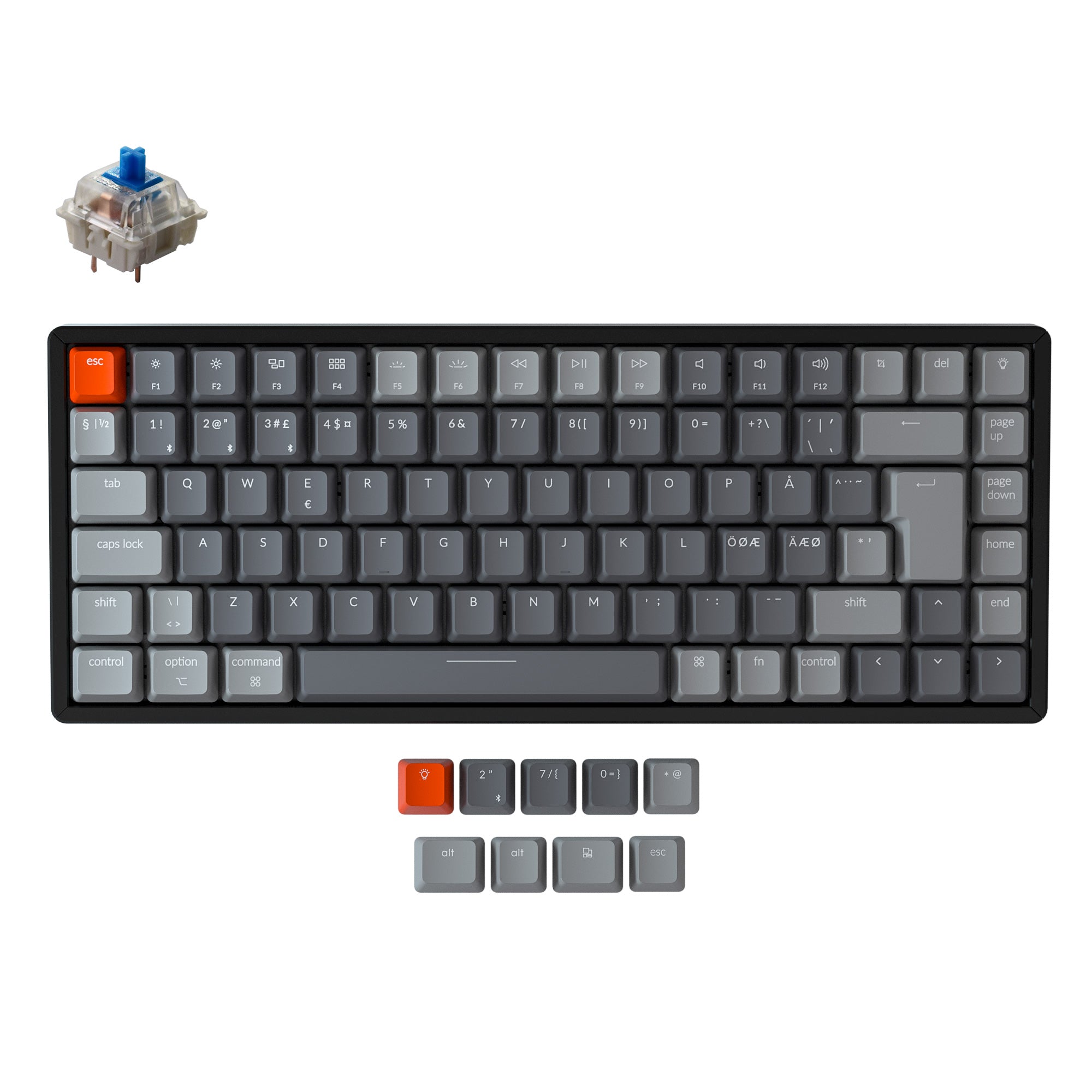 Keychron K2 Wireless Mechanical Keyboard (Nordic ISO Layout) - Version 2 - Image 5