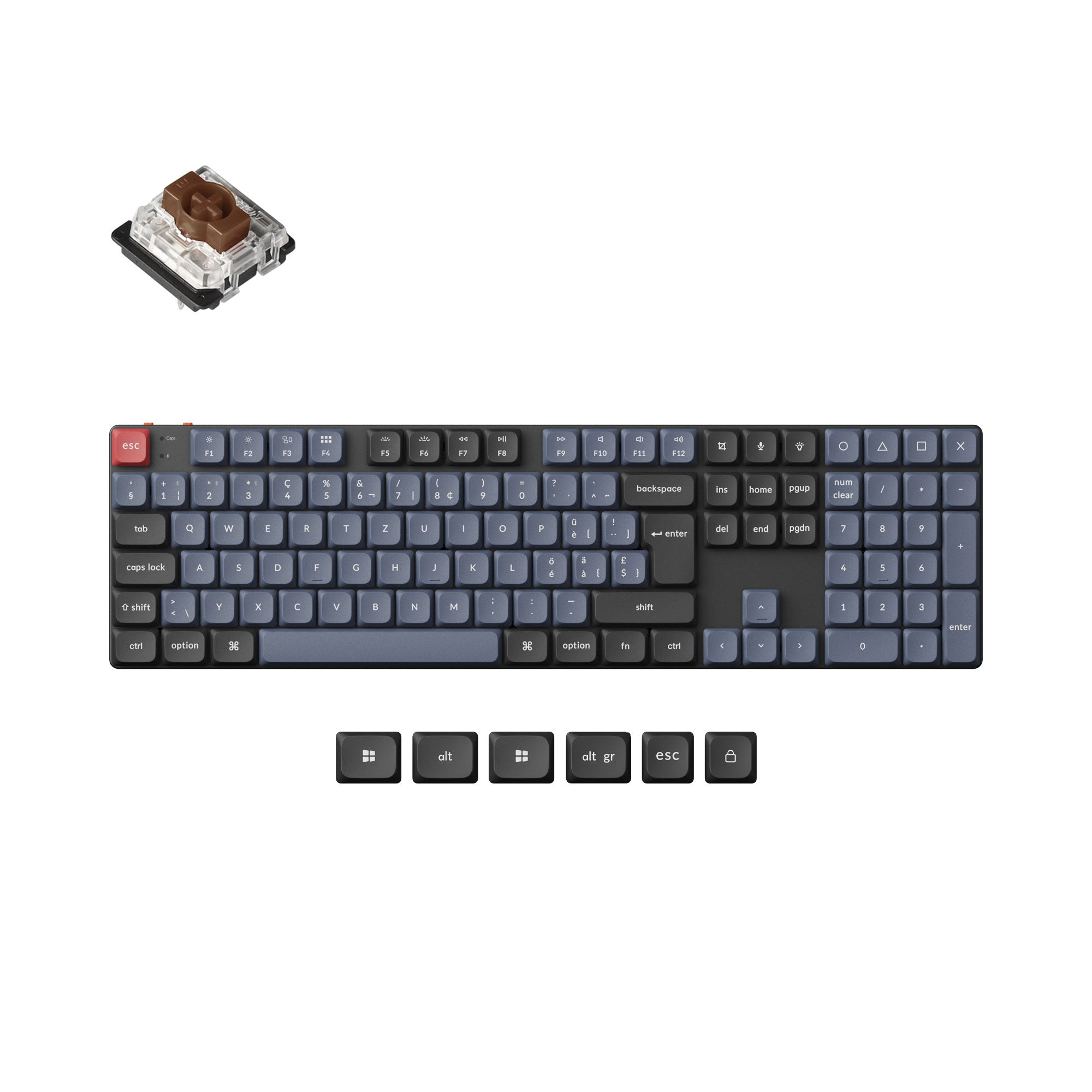 Keychron K5 Pro QMK/VIA Wireless Custom Mechanical Keyboard ISO Layout Collection - Image 16