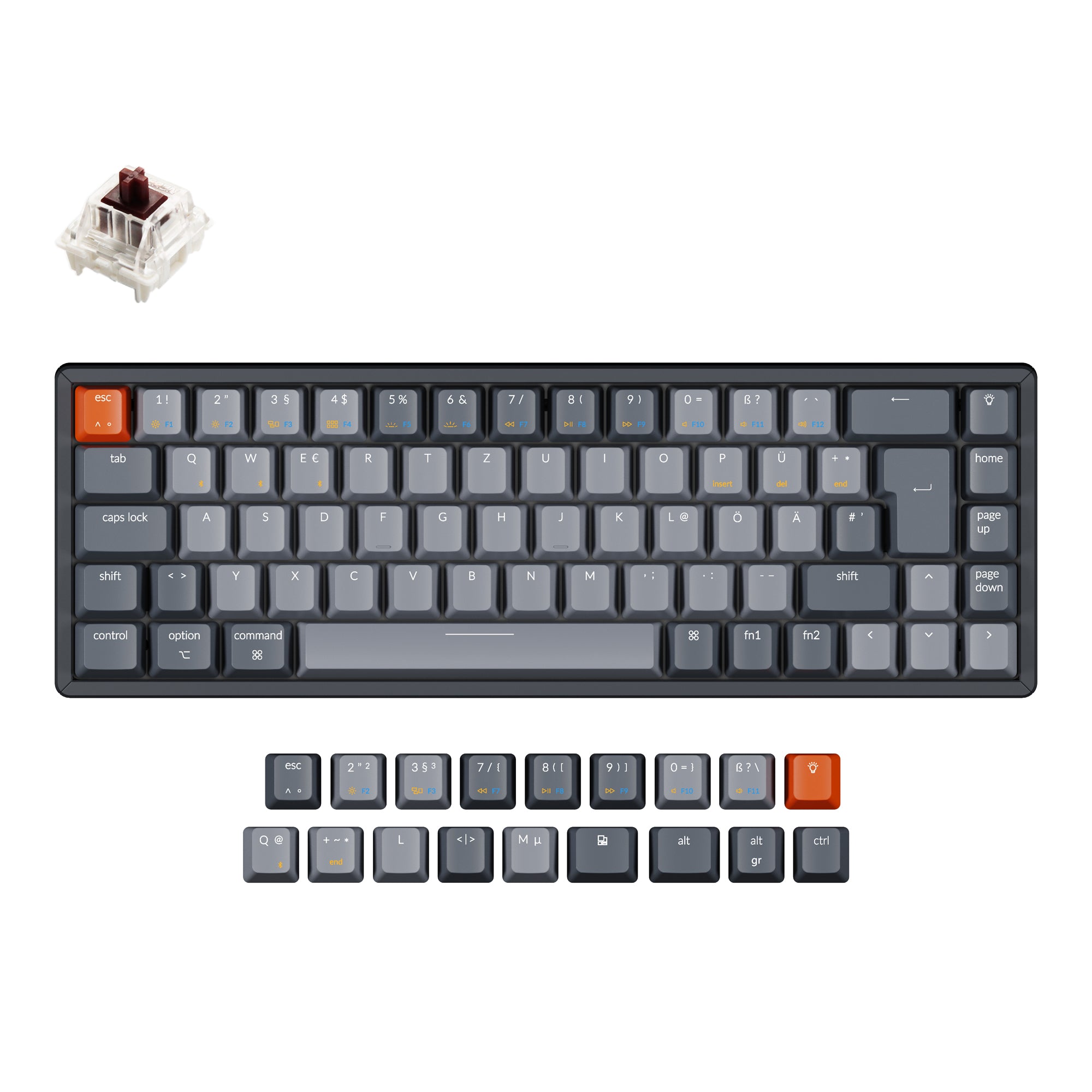 Keychron K6 Wireless Mechanical Keyboard (German ISO-DE Layout) - Image 6