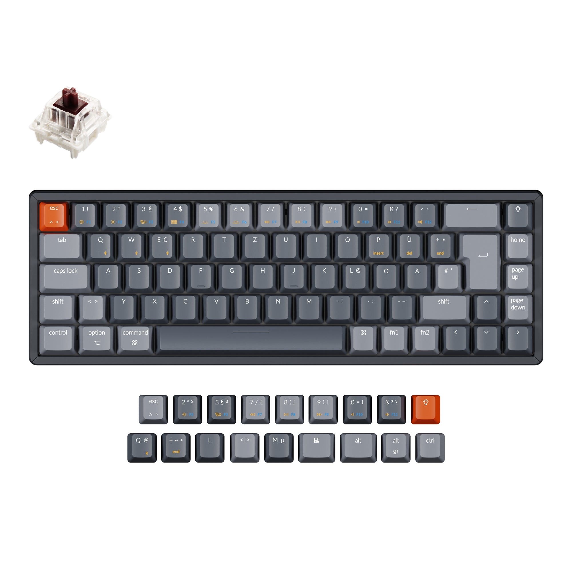 Keychron K6 Wireless Mechanical Keyboard (German ISO-DE Layout) - Image 3