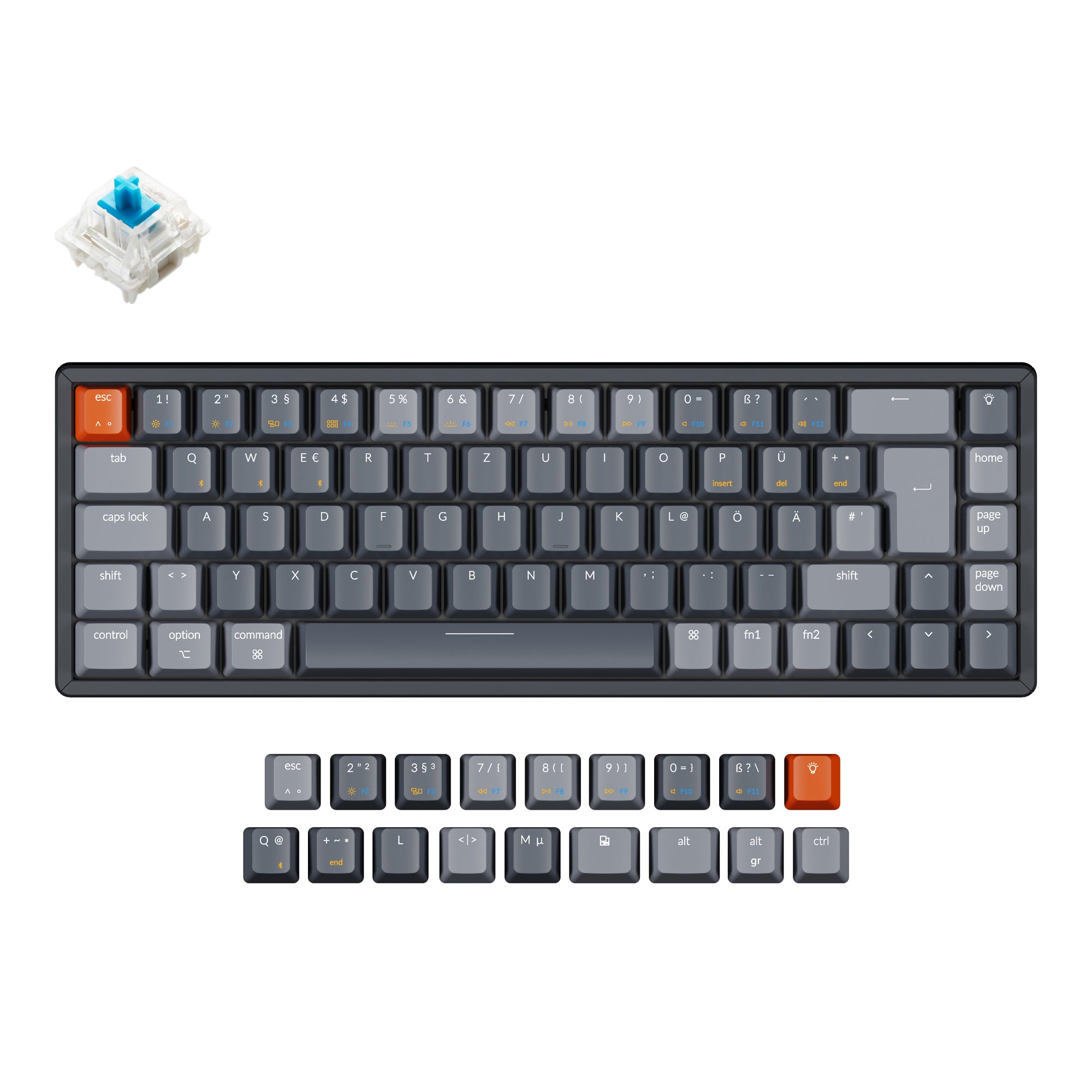 Keychron K6 Wireless Mechanical Keyboard (German ISO-DE Layout) - Image 2