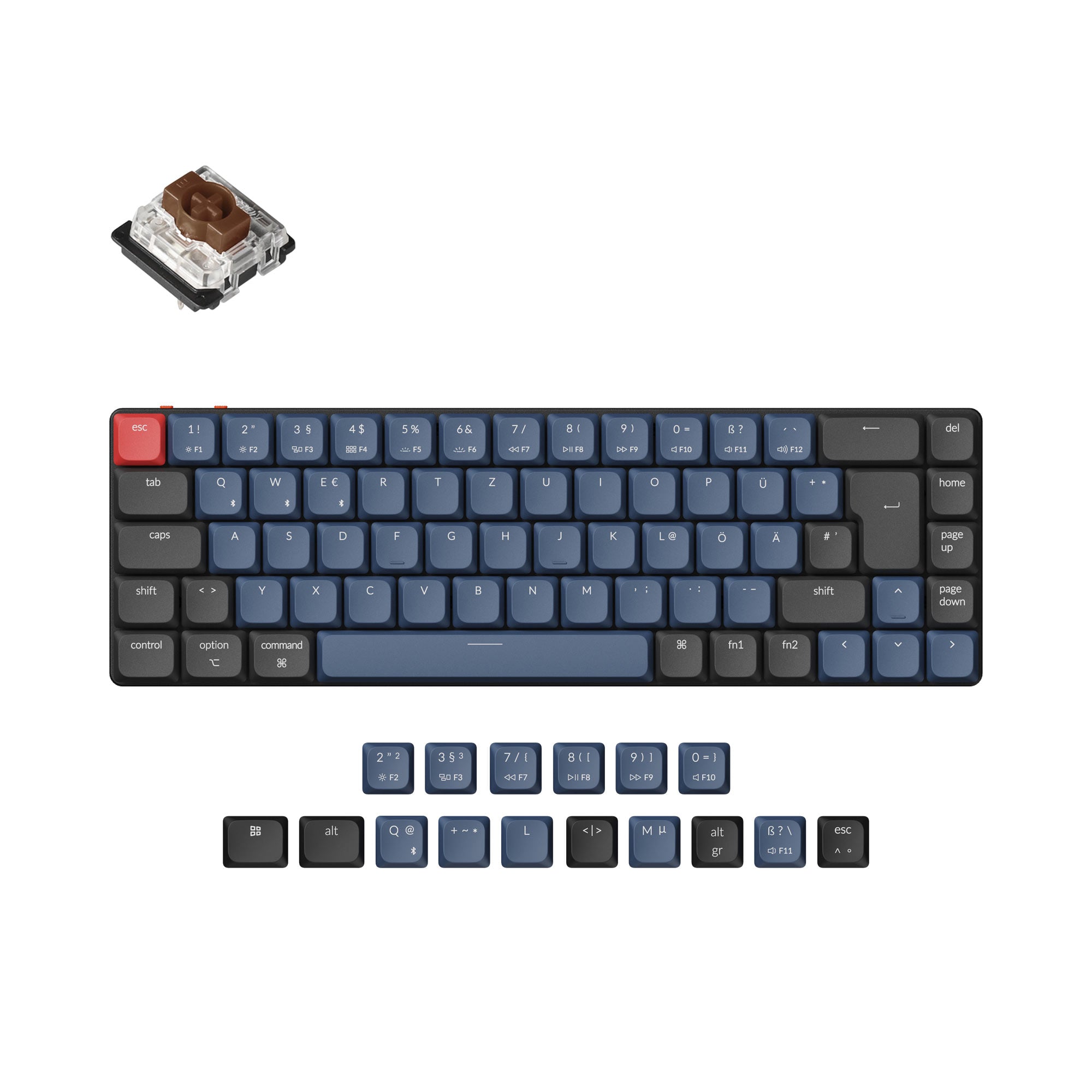 Keychron K7 Pro QMK/VIA Wireless Custom Mechanical Keyboard ISO Layout Collection - Image 8
