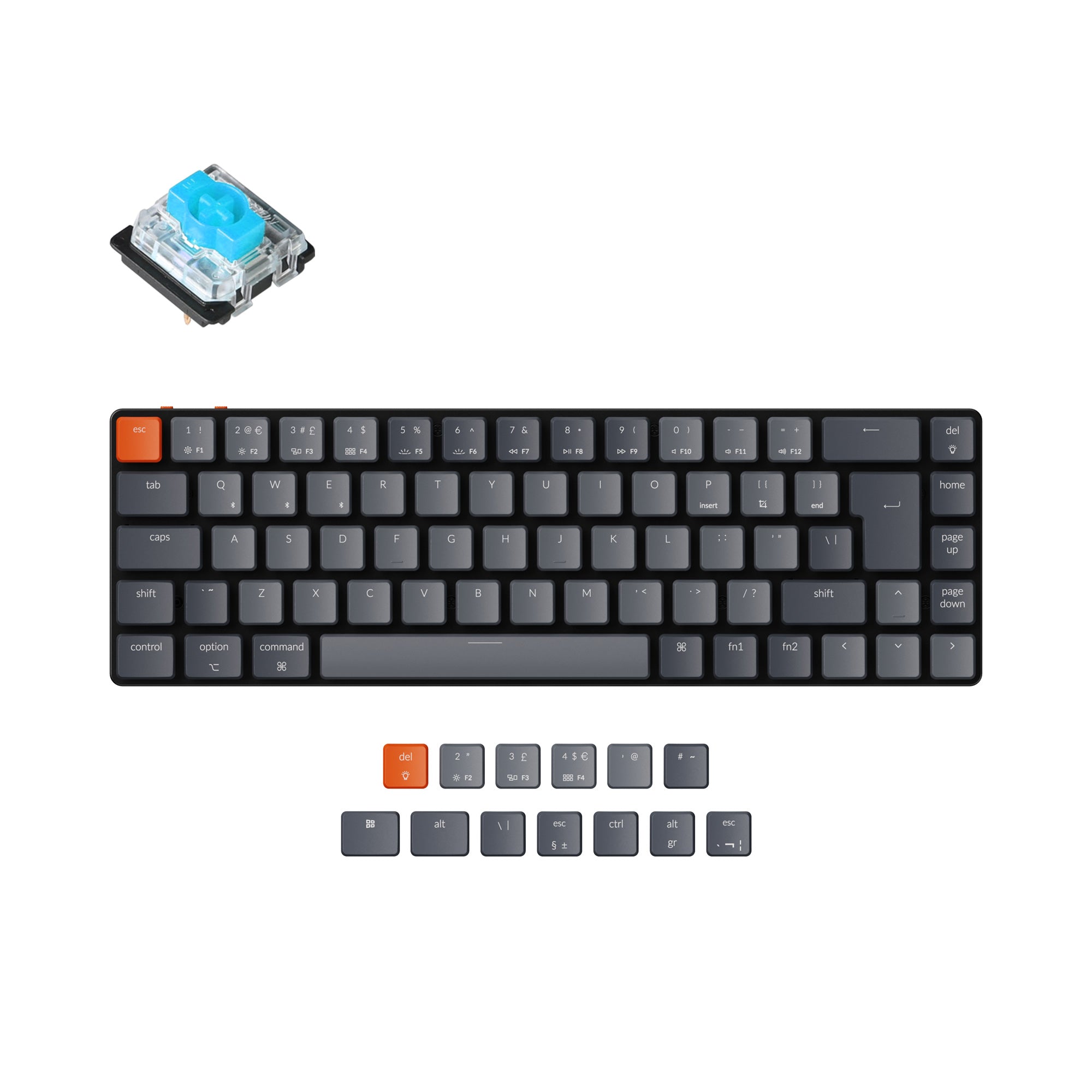 Keychron K7 Ultra-slim Wireless Mechanical Keyboard (UK ISO Layout) - Image 2