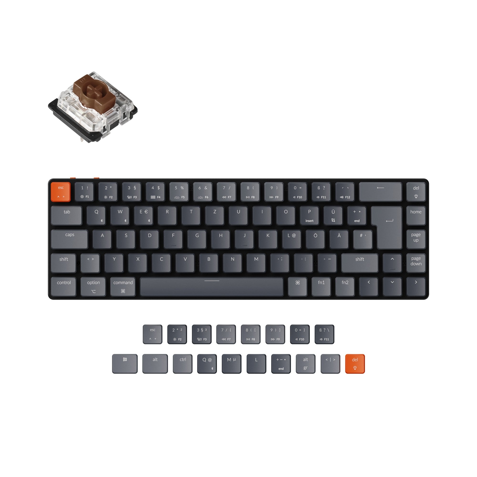 Keychron K7 Ultra-slim Wireless Mechanical Keyboard (German ISO-DE Layout) - Image 6