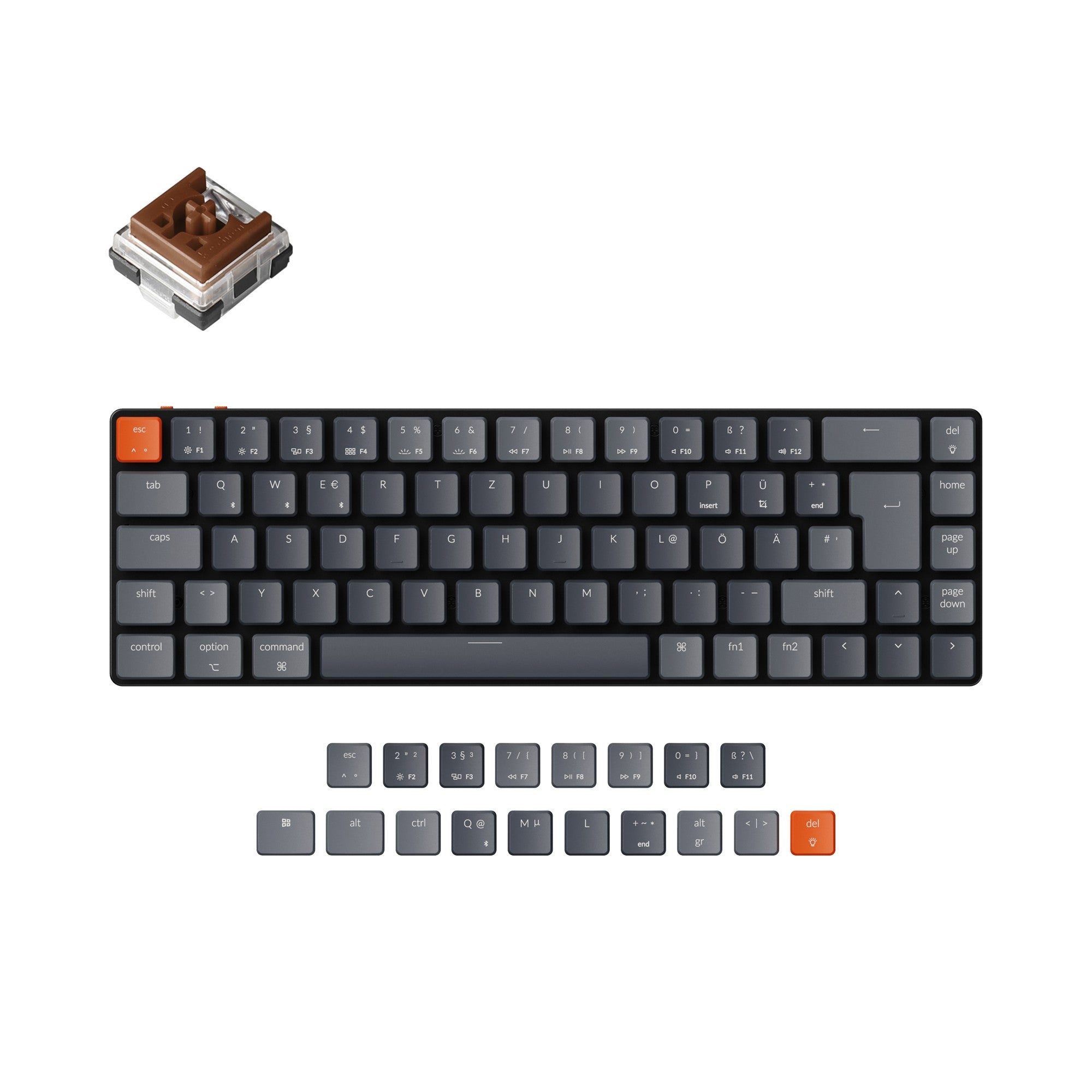 Keychron K7 Ultra-slim Wireless Mechanical Keyboard (German ISO-DE Layout) - Image 12