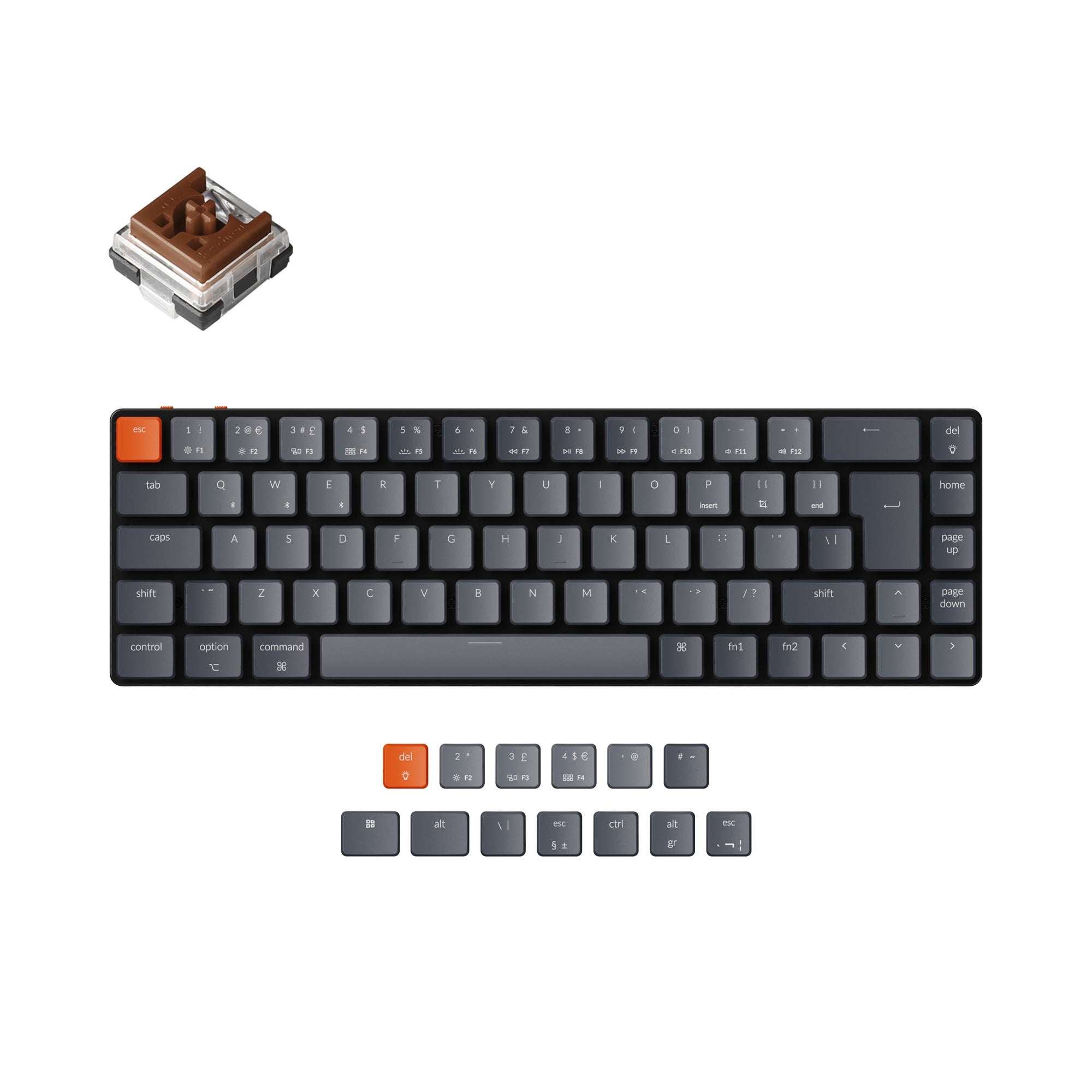 Keychron K7 Ultra-slim Wireless Mechanical Keyboard (UK ISO Layout) - Image 9