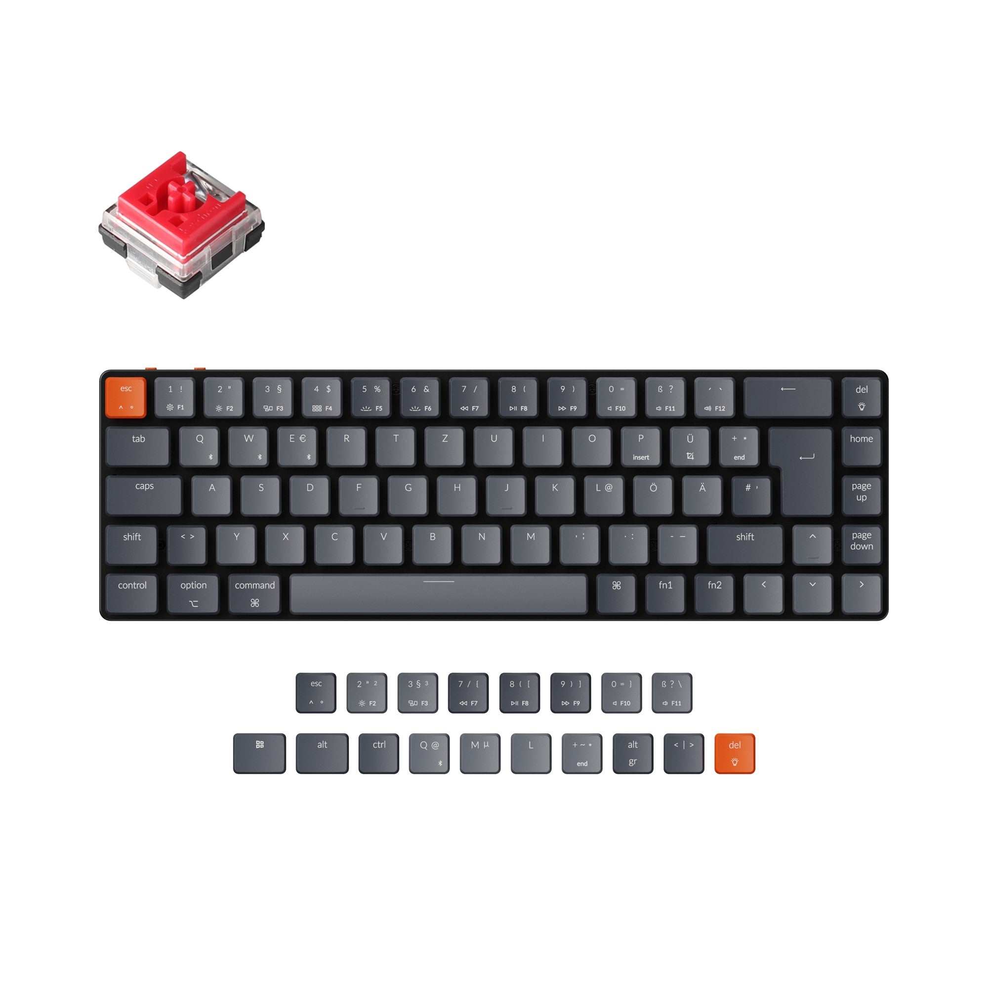 Keychron K7 Ultra-slim Wireless Mechanical Keyboard (German ISO-DE Layout) - Image 7