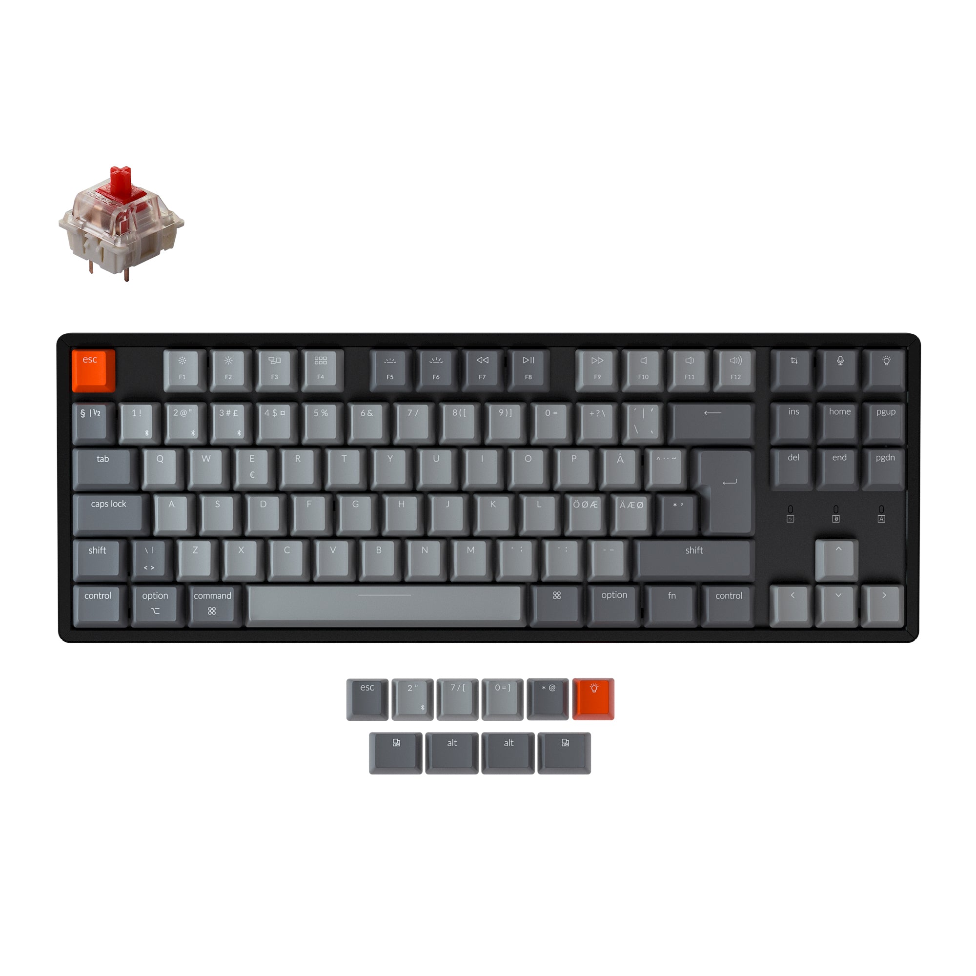 Keychron K8 Wireless Mechanical Keyboard (Nordic ISO Layout) - Image 4