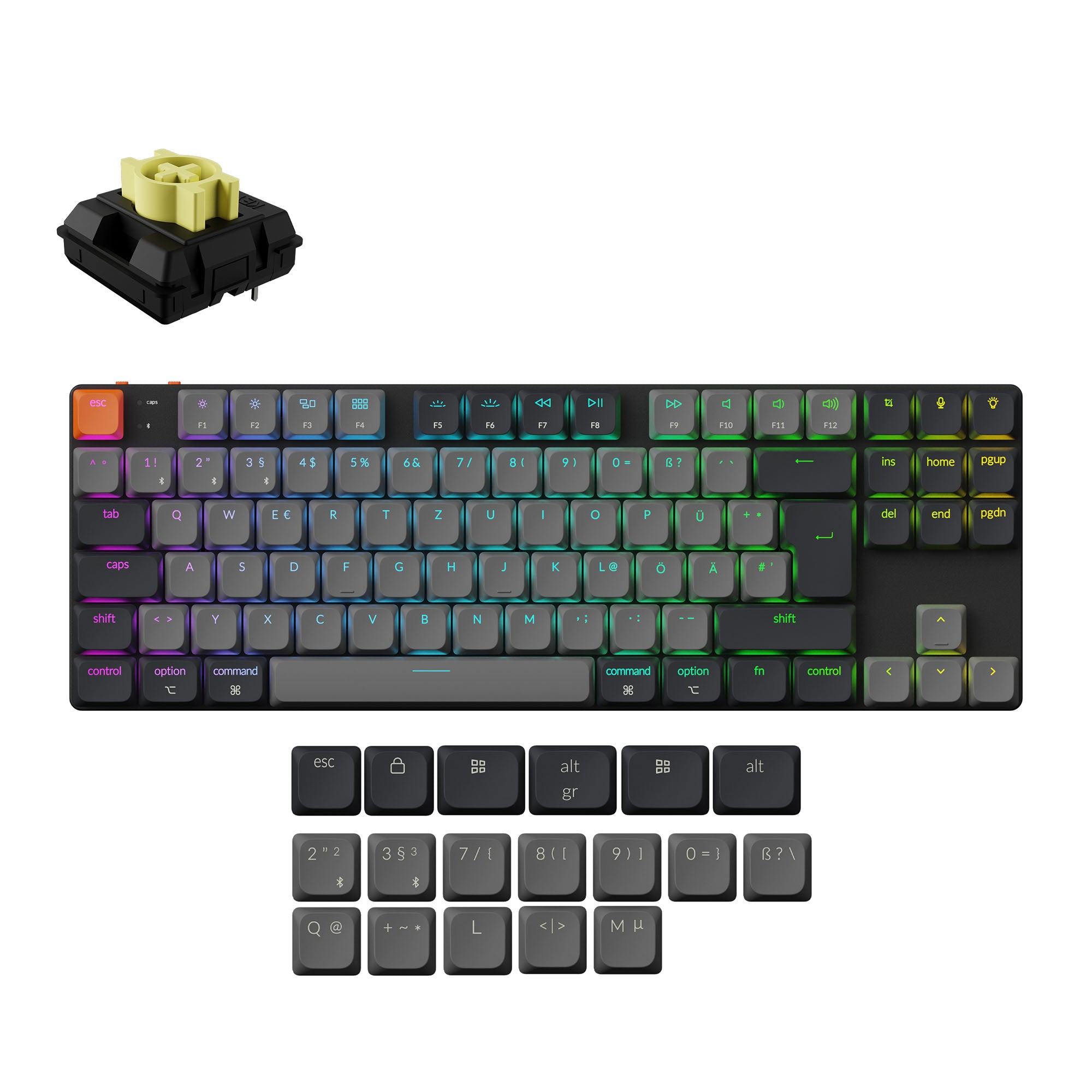 Keychron K1 QMK Wireless Mechanical Keyboard (ISO Layout) - Version 6 - Image 6
