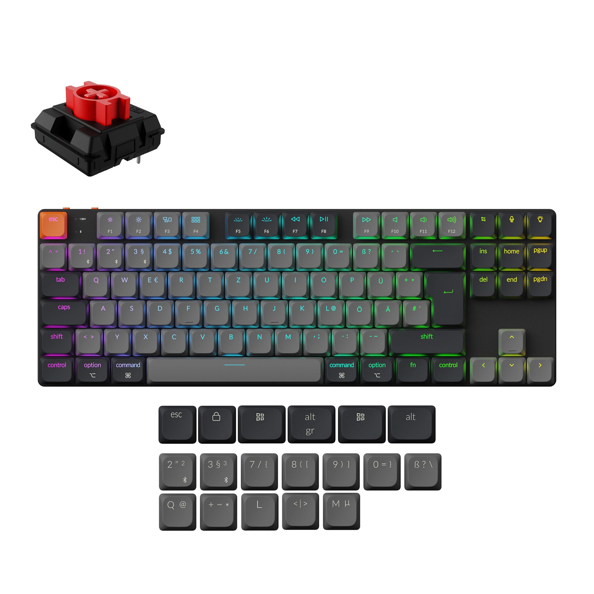 Keychron K1 QMK Wireless Mechanical Keyboard (ISO Layout) - Version 6 - Image 4