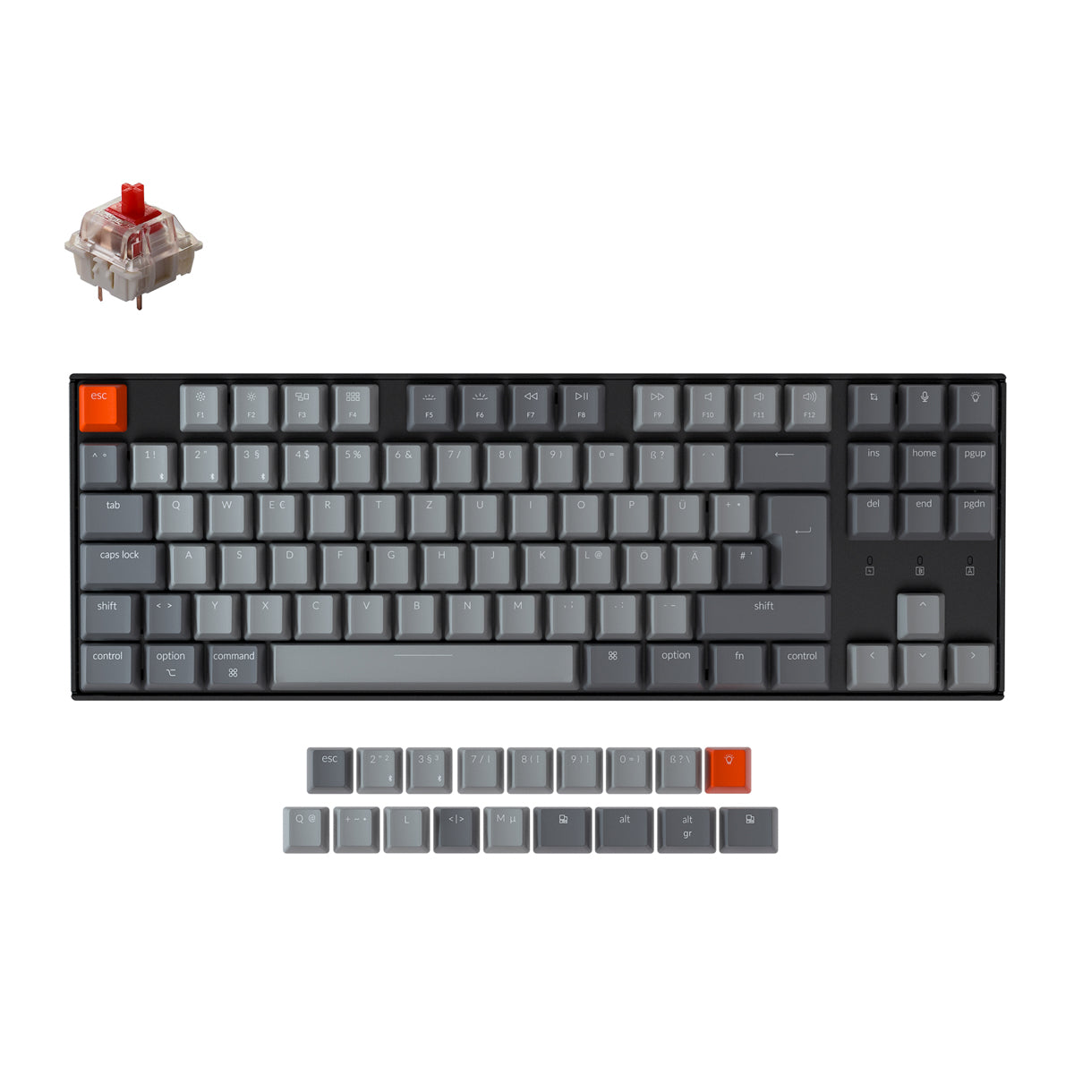 Keychron K8 Wireless Mechanical Keyboard (German ISO-DE Layout) - Image 9