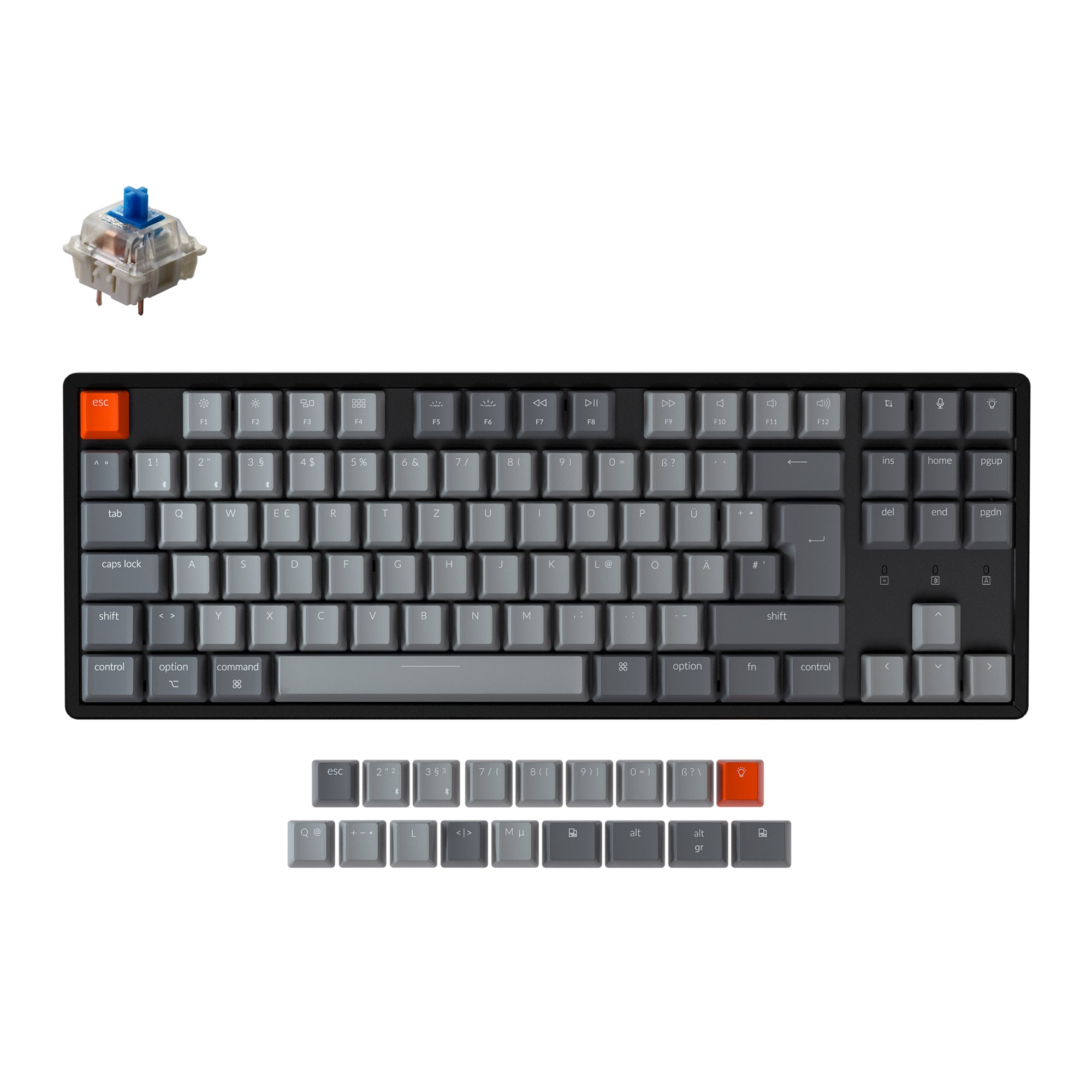Keychron K8 Wireless Mechanical Keyboard (German ISO-DE Layout) - Image 2