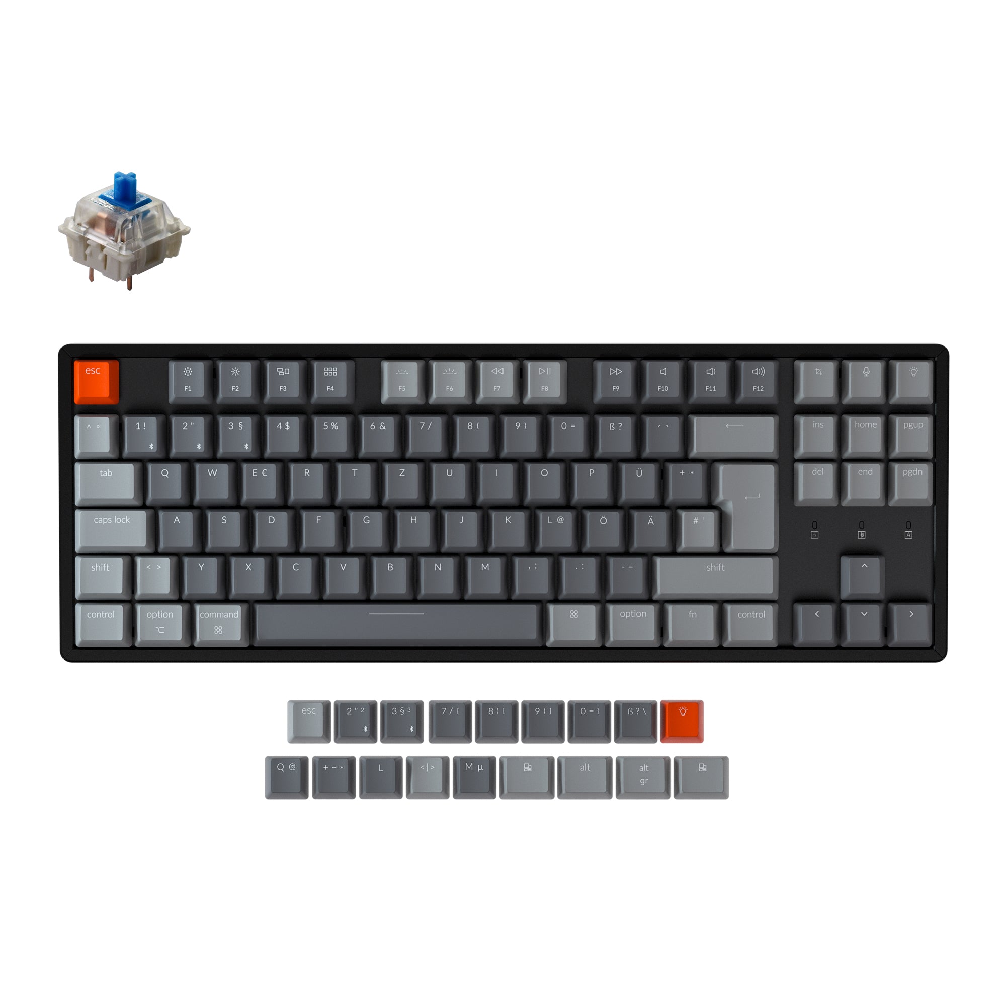 Keychron K8 Wireless Mechanical Keyboard (German ISO-DE Layout) - Image 5