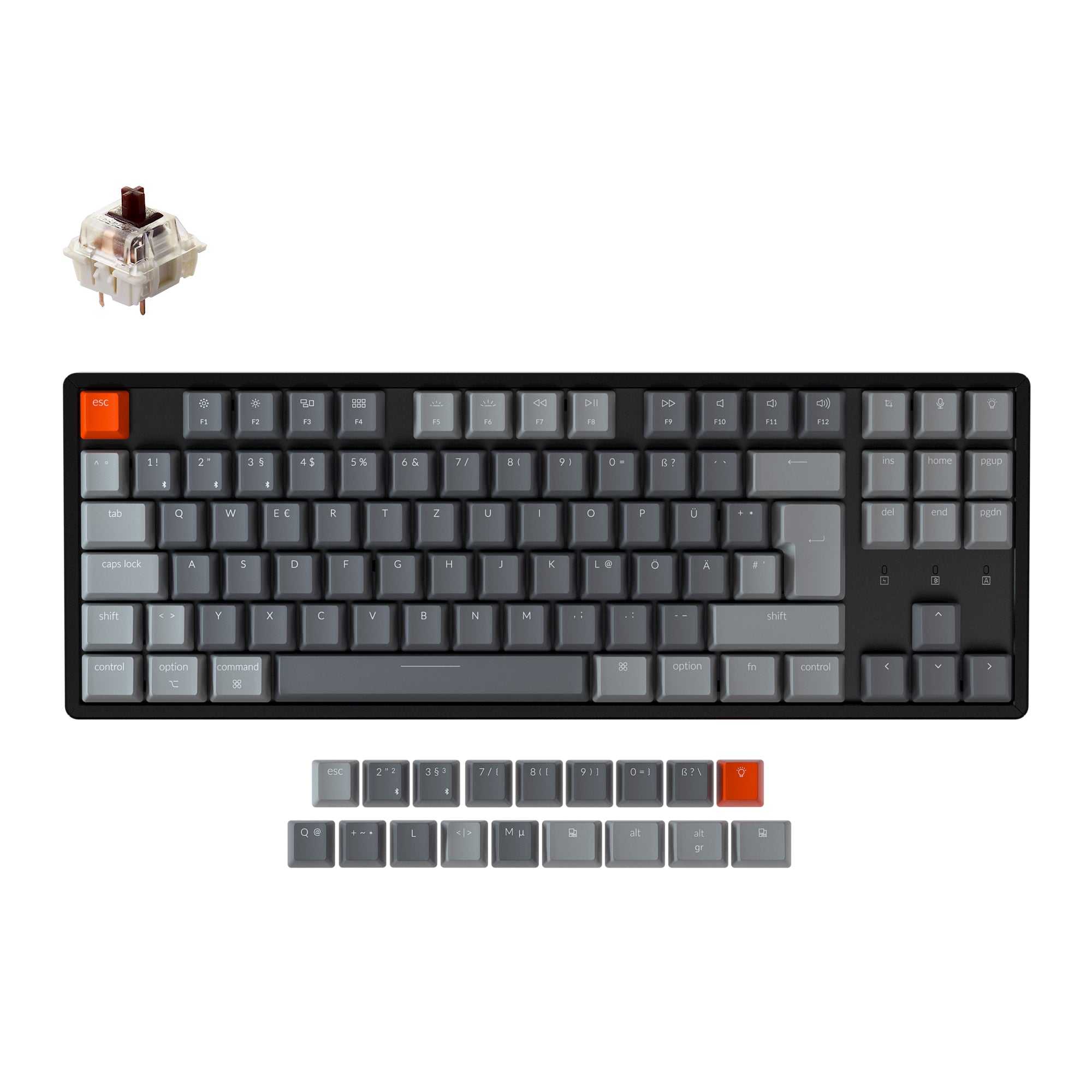 Keychron K8 Wireless Mechanical Keyboard (German ISO-DE Layout) - Image 6