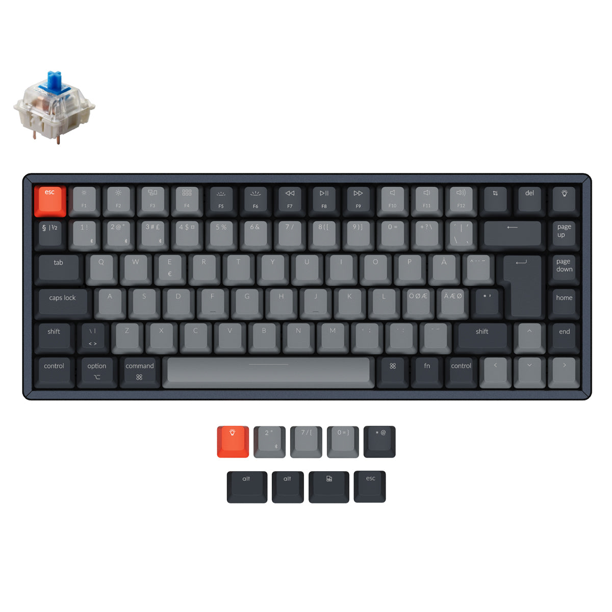 Keychron K2 Wireless Mechanical Keyboard (Nordic ISO Layout) - Version 2 - Image 8